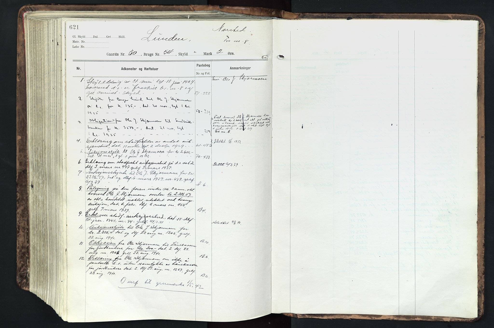 Solør tingrett, AV/SAH-TING-008/H/Ha/Hak/L0003: Mortgage register no. III, 1900-1935, p. 621