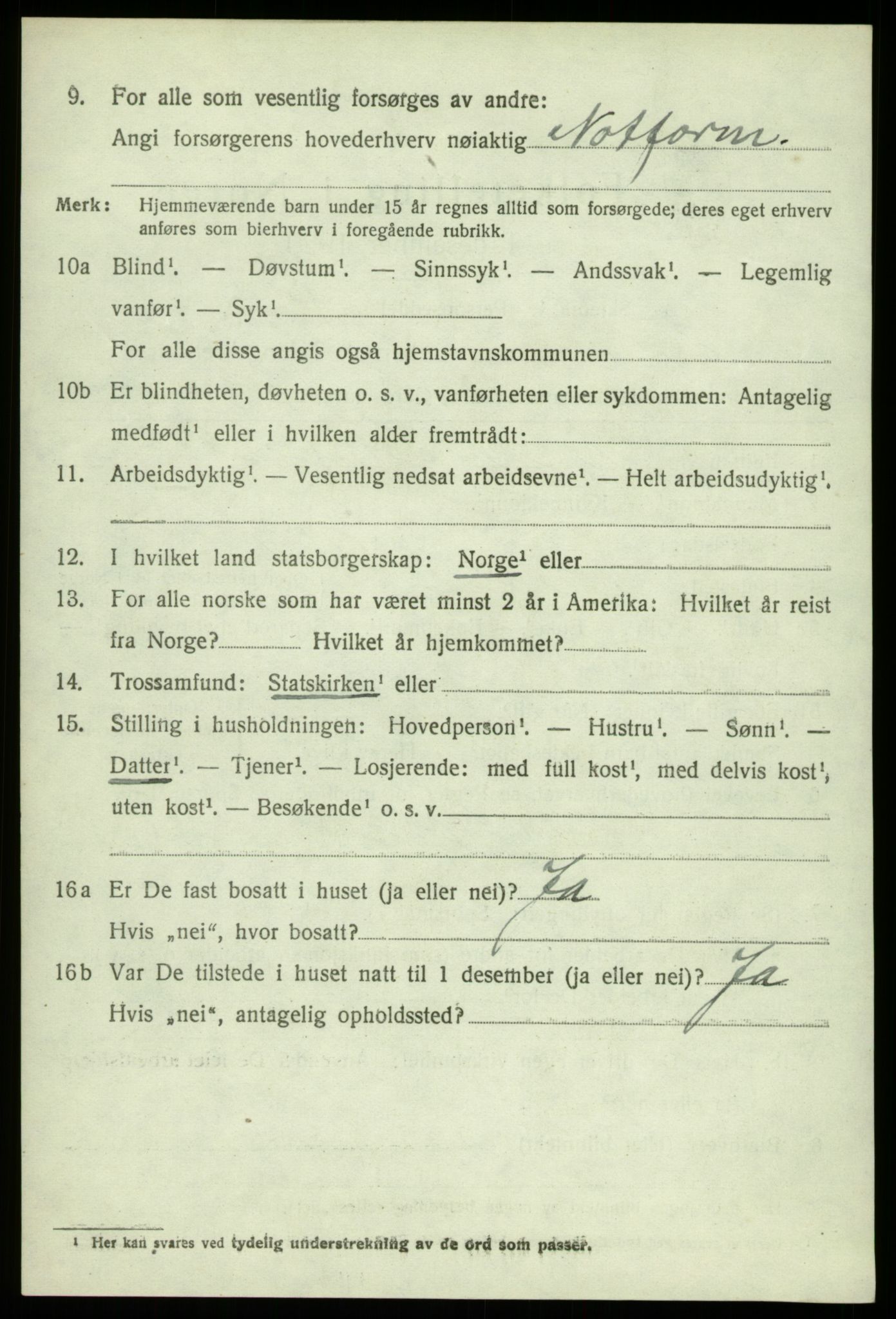 SAB, 1920 census for Fjell, 1920, p. 4089