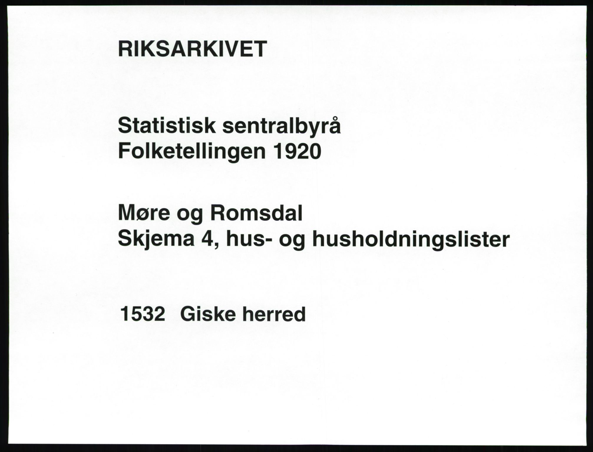 SAT, 1920 census for Giske, 1920, p. 24