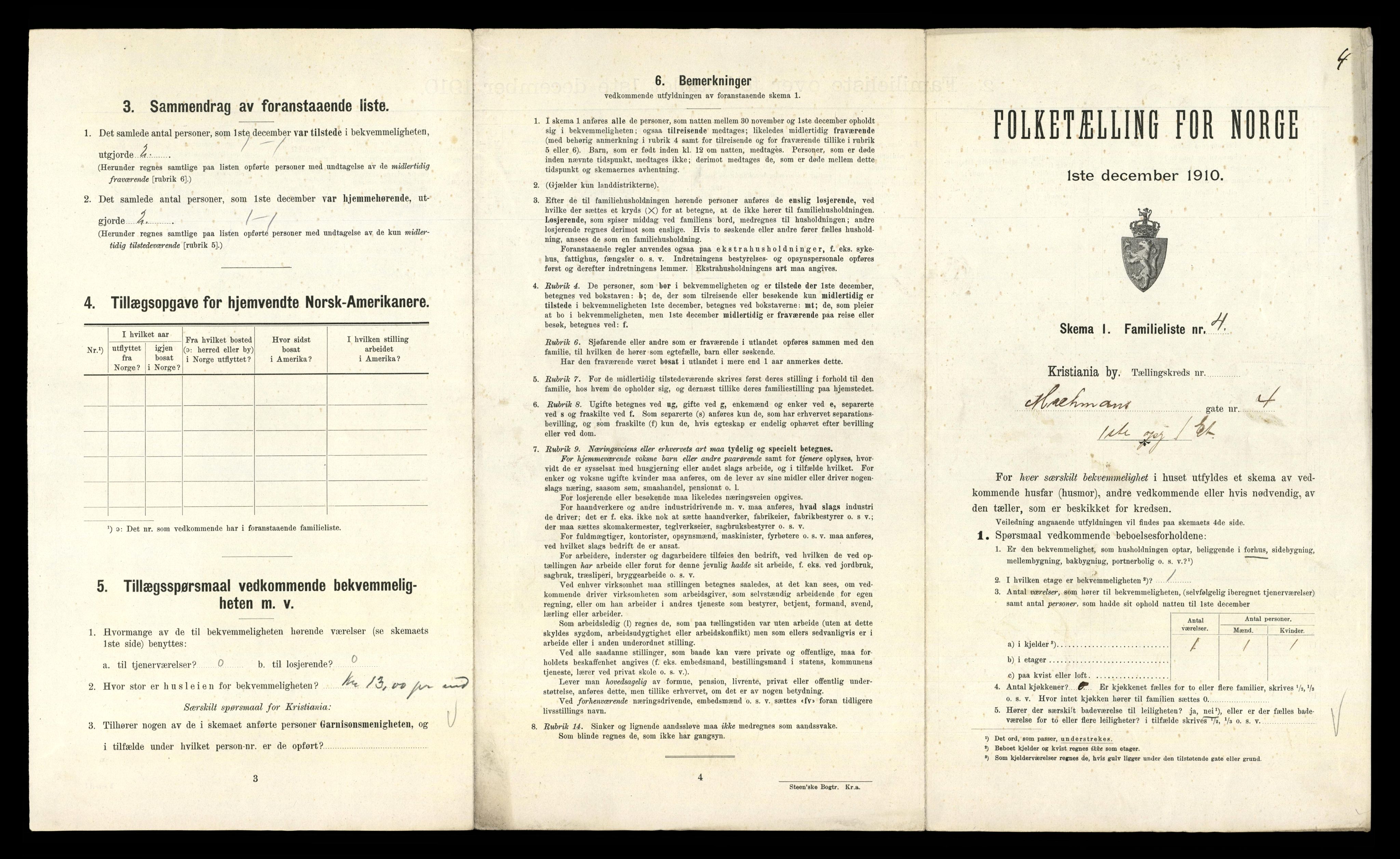 RA, 1910 census for Kristiania, 1910, p. 62727