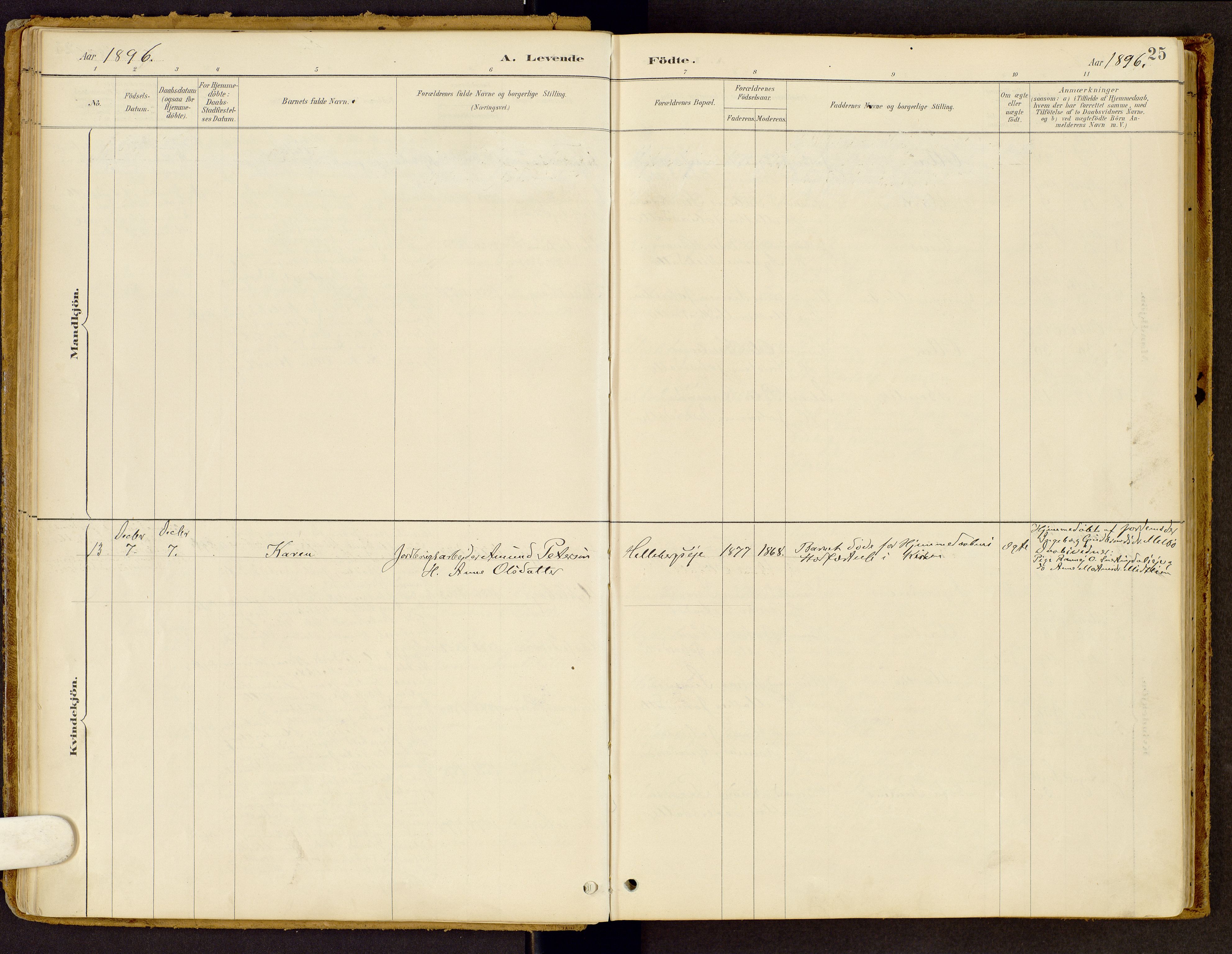 Vestre Gausdal prestekontor, AV/SAH-PREST-094/H/Ha/Haa/L0002: Parish register (official) no. 2, 1887-1918, p. 25