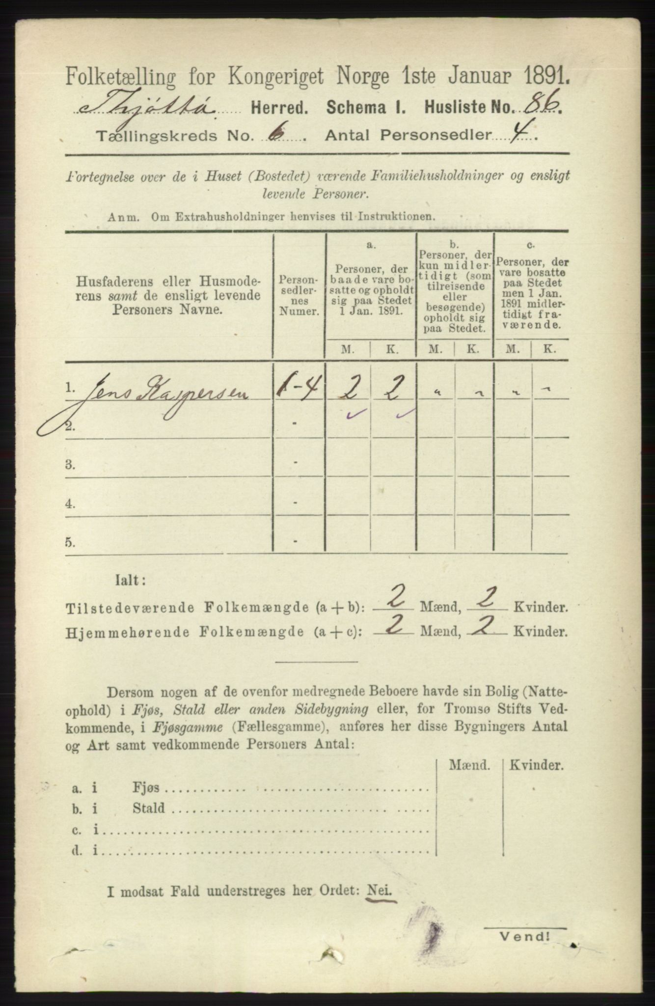 RA, 1891 census for 1817 Tjøtta, 1891, p. 2871