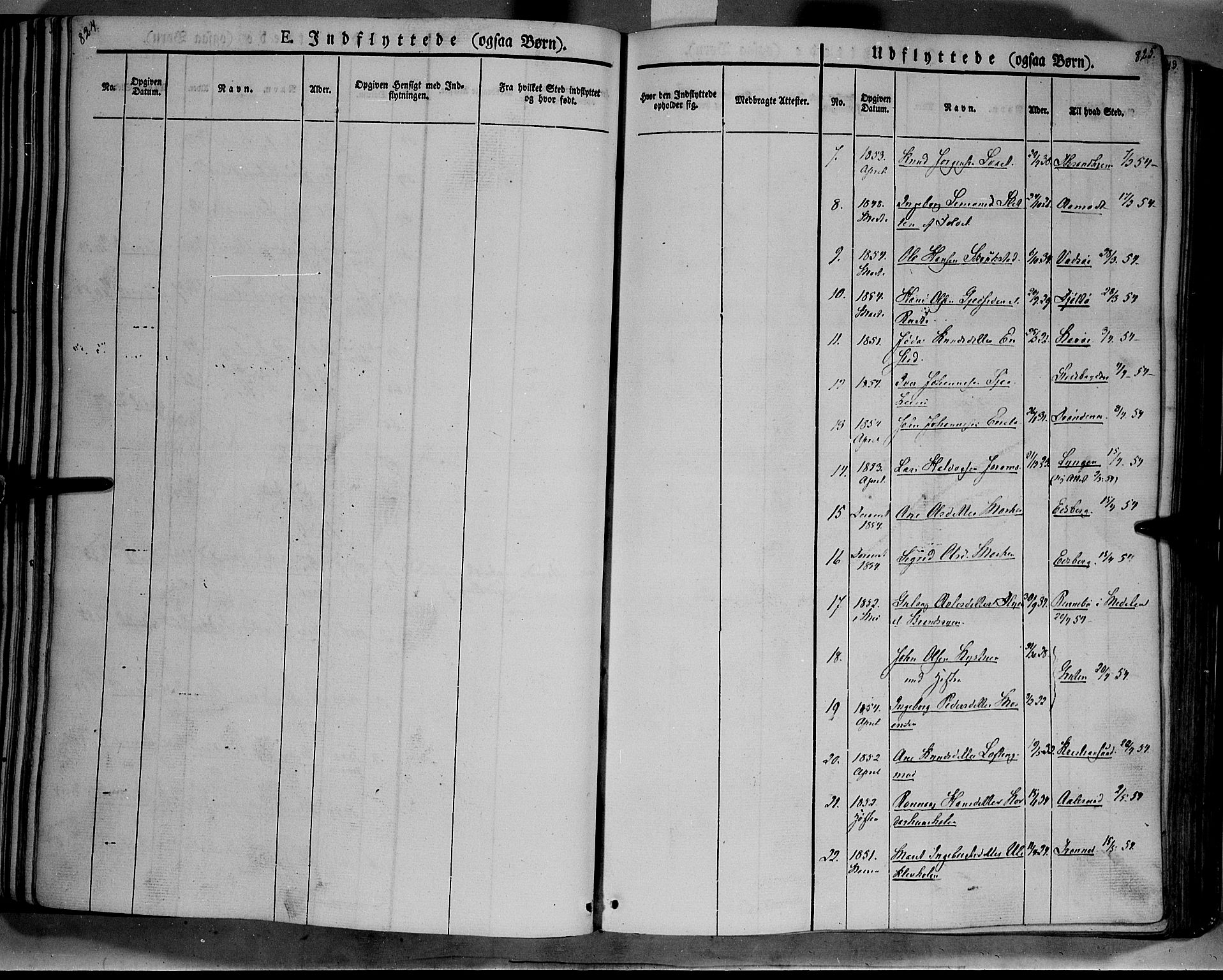 Lesja prestekontor, AV/SAH-PREST-068/H/Ha/Haa/L0006: Parish register (official) no. 6B, 1843-1854, p. 824-825