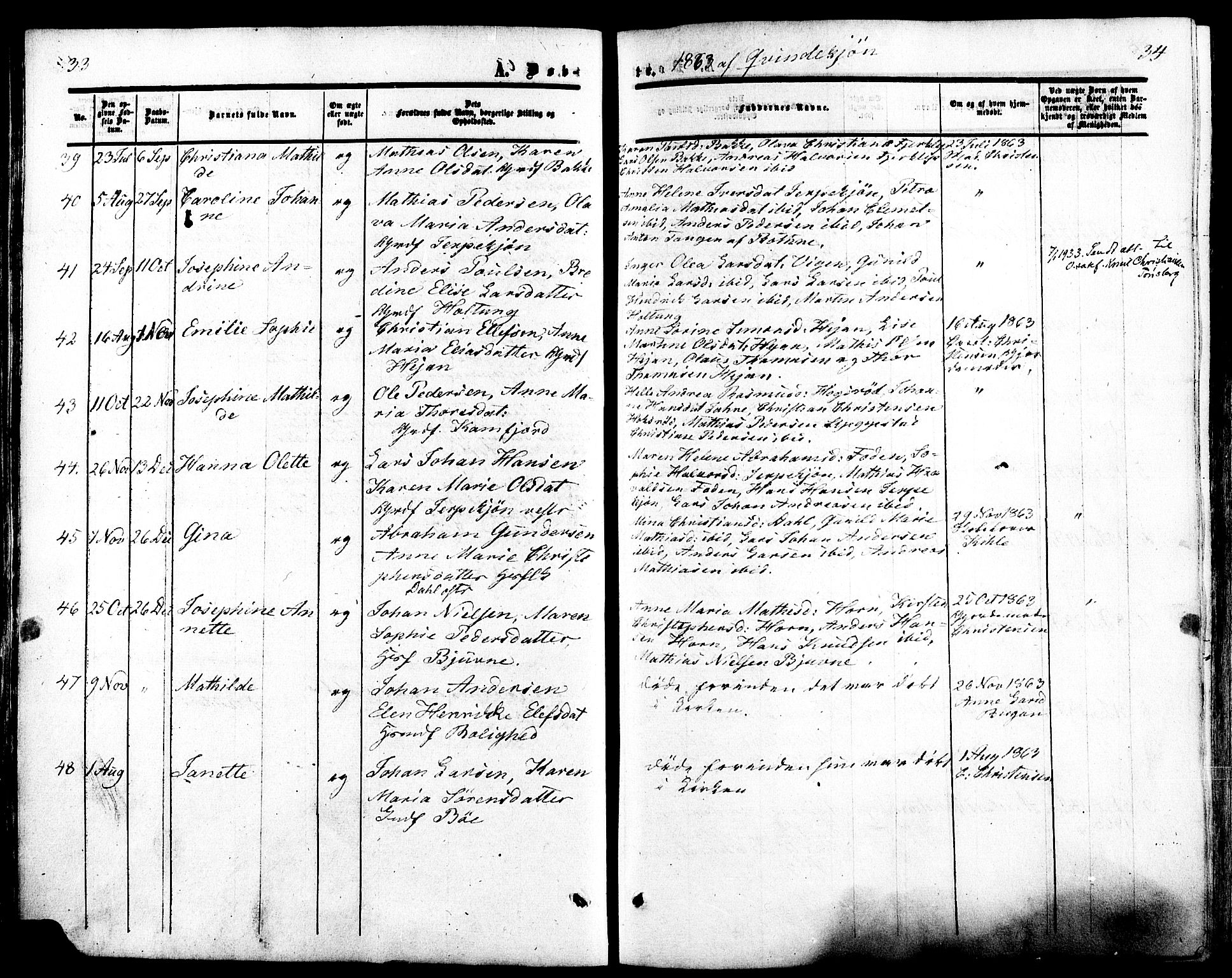 Ramnes kirkebøker, SAKO/A-314/F/Fa/L0006: Parish register (official) no. I 6, 1862-1877, p. 33-34