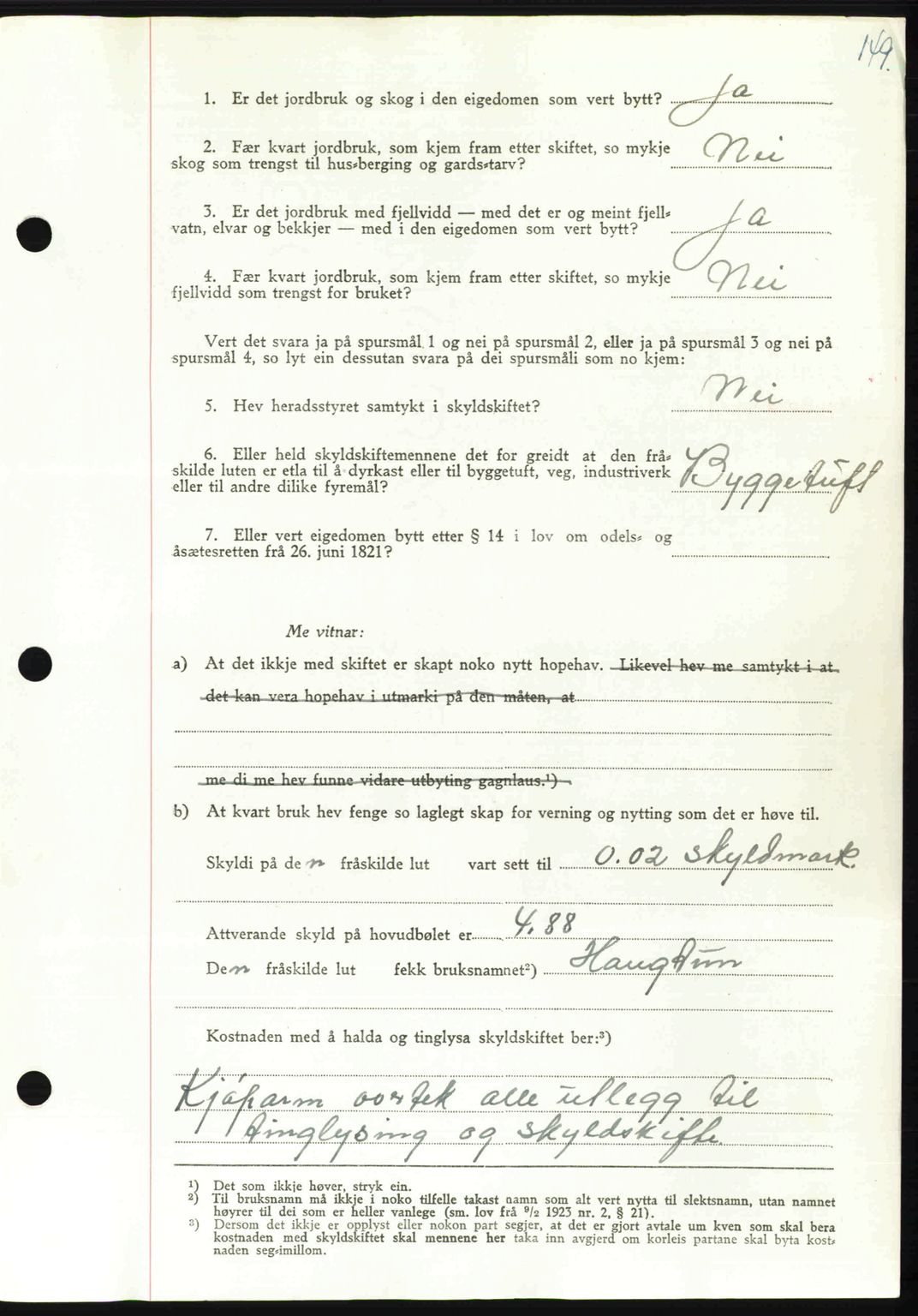 Orkdal sorenskriveri, SAT/A-4169/1/2/2C: Mortgage book no. A, 1947-1947, Diary no: : 914/1947
