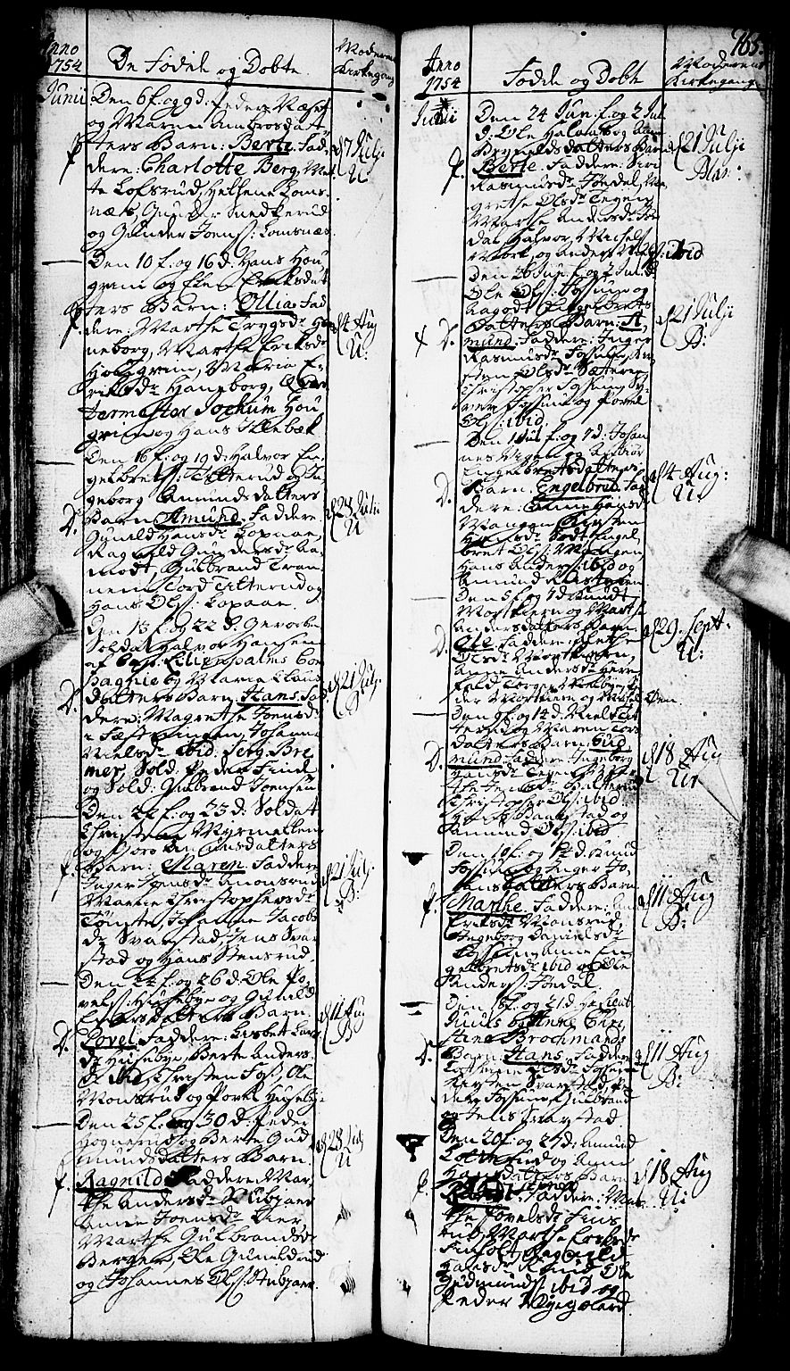 Aurskog prestekontor Kirkebøker, AV/SAO-A-10304a/F/Fa/L0002: Parish register (official) no. I 2, 1735-1766, p. 165