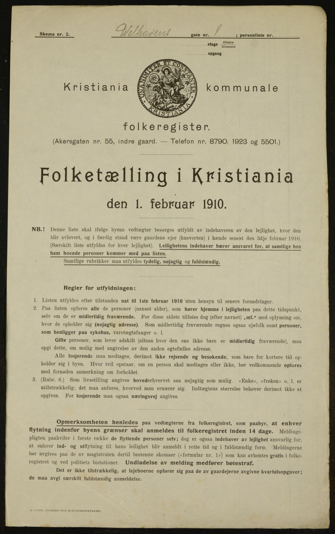 OBA, Municipal Census 1910 for Kristiania, 1910, p. 120735