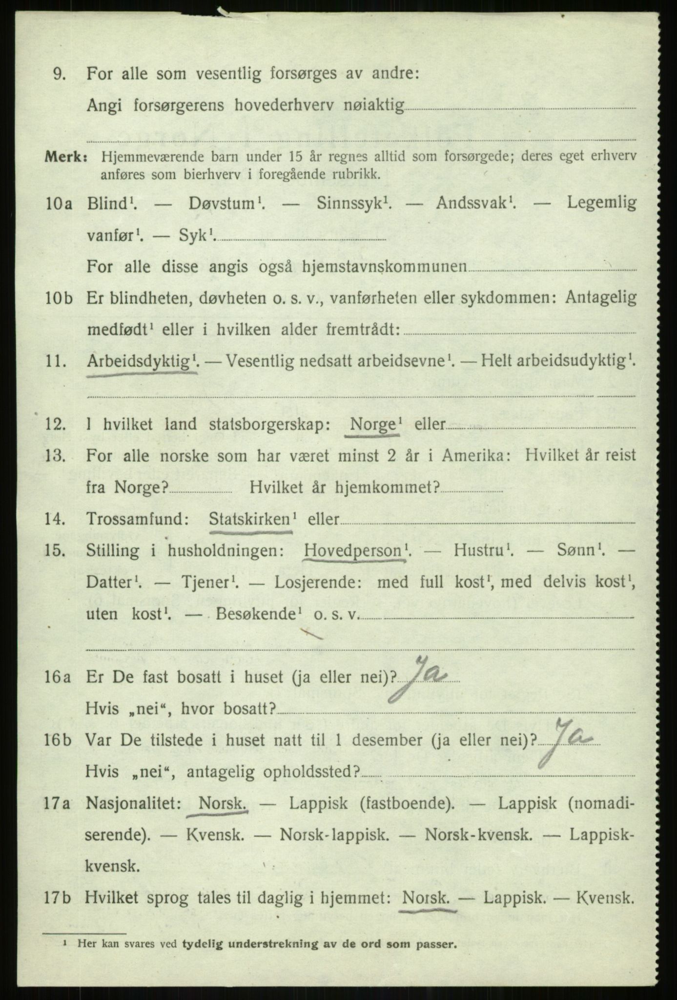 SATØ, 1920 census for Lenvik, 1920, p. 12287