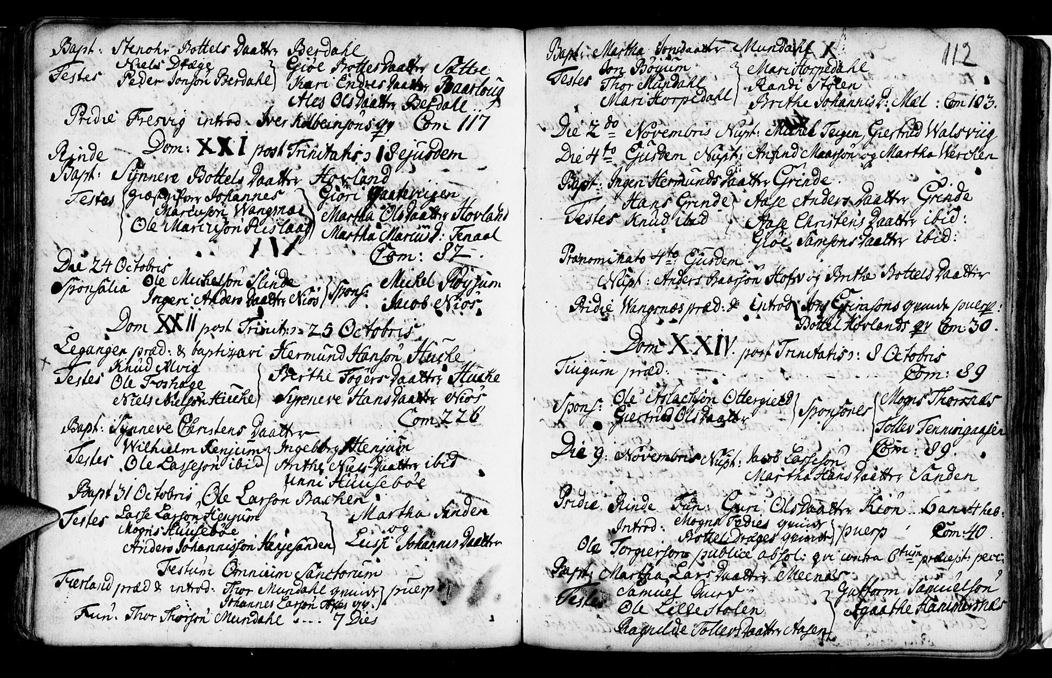 Leikanger sokneprestembete, AV/SAB-A-81001/H/Haa/Haaa/L0002: Parish register (official) no. A 2, 1735-1756, p. 112