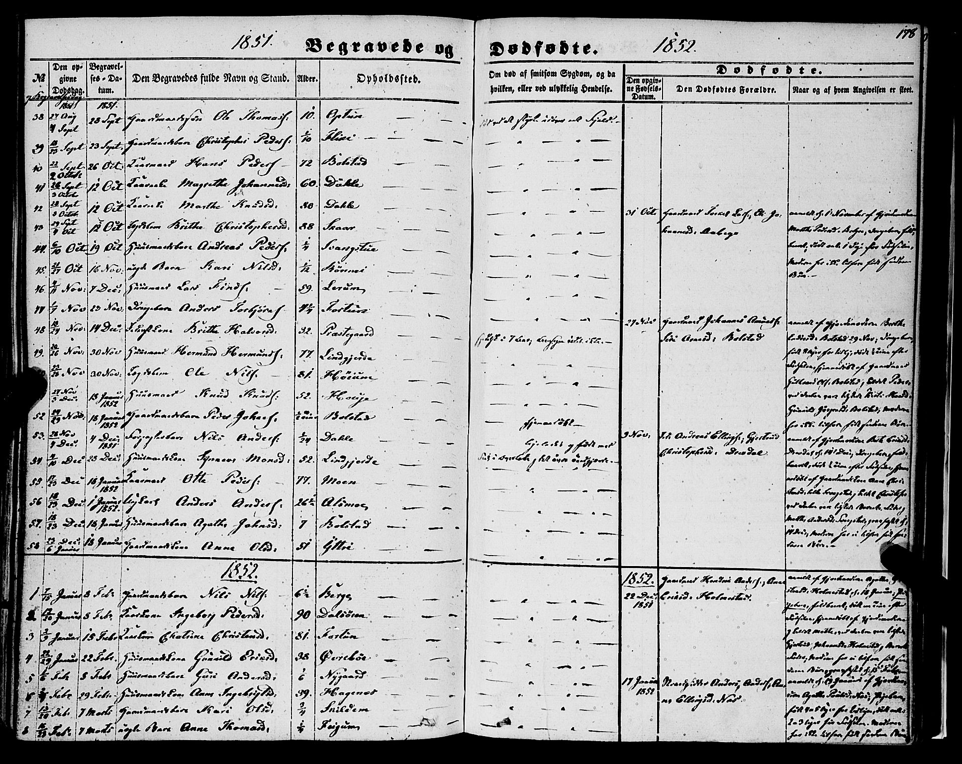 Luster sokneprestembete, AV/SAB-A-81101/H/Haa/Haaa/L0007: Parish register (official) no. A 7, 1849-1859, p. 178