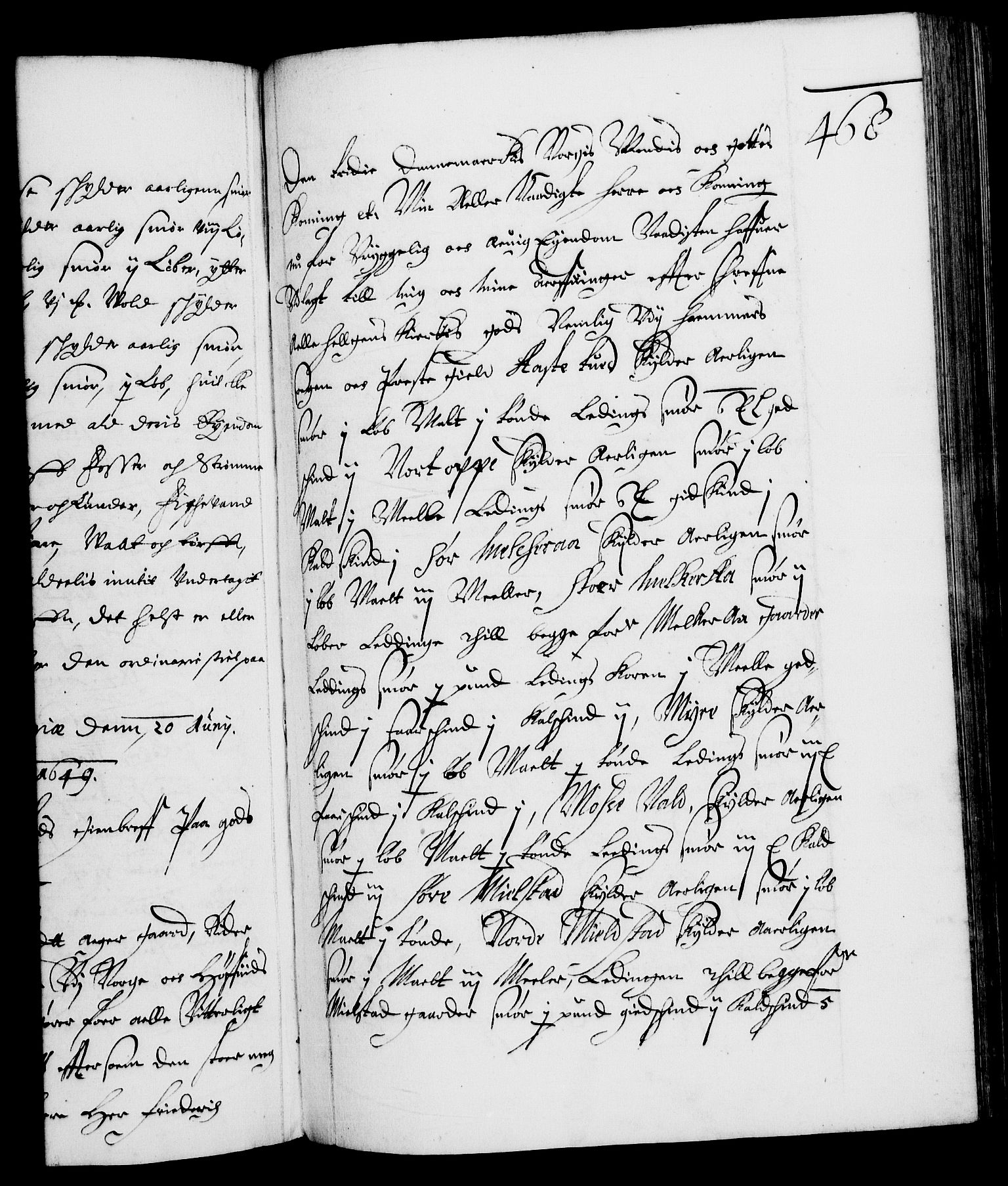 Danske Kanselli 1572-1799, RA/EA-3023/F/Fc/Fca/Fcaa/L0007: Norske registre (mikrofilm), 1648-1650, p. 468a