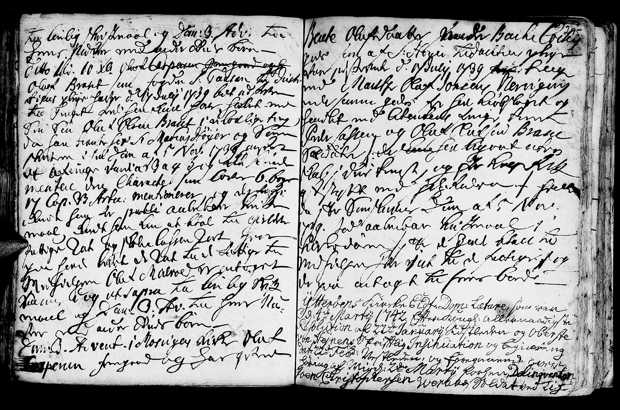Ministerialprotokoller, klokkerbøker og fødselsregistre - Nord-Trøndelag, SAT/A-1458/722/L0215: Parish register (official) no. 722A02, 1718-1755, p. 295
