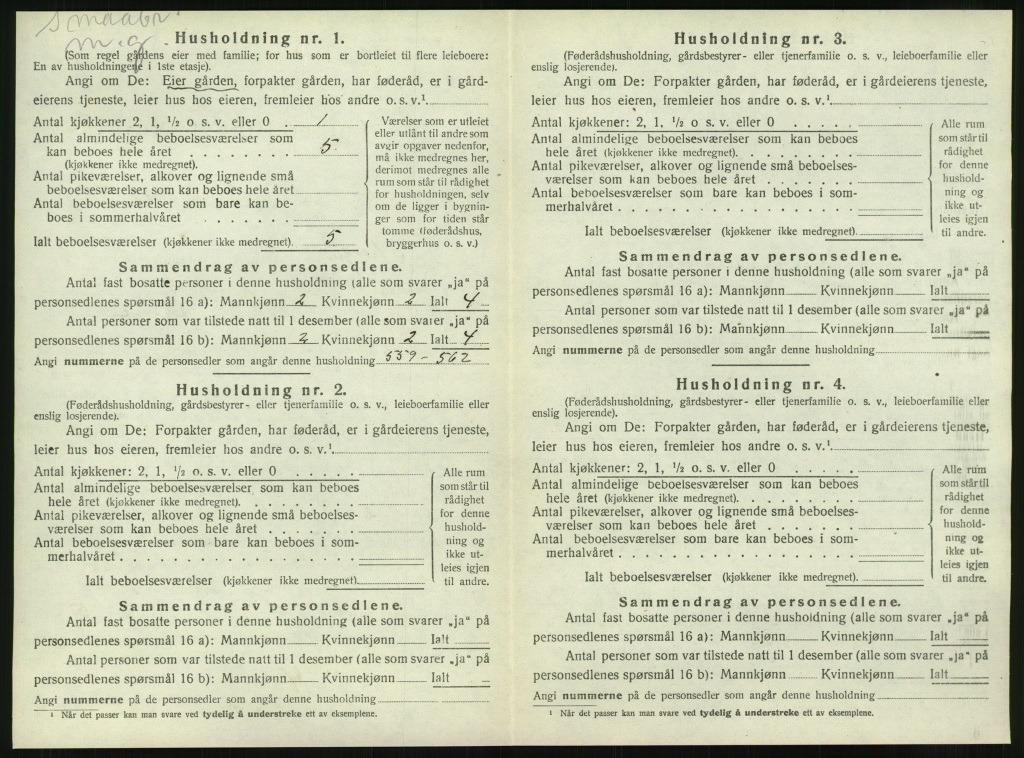 SAT, 1920 census for Skogn, 1920, p. 1268