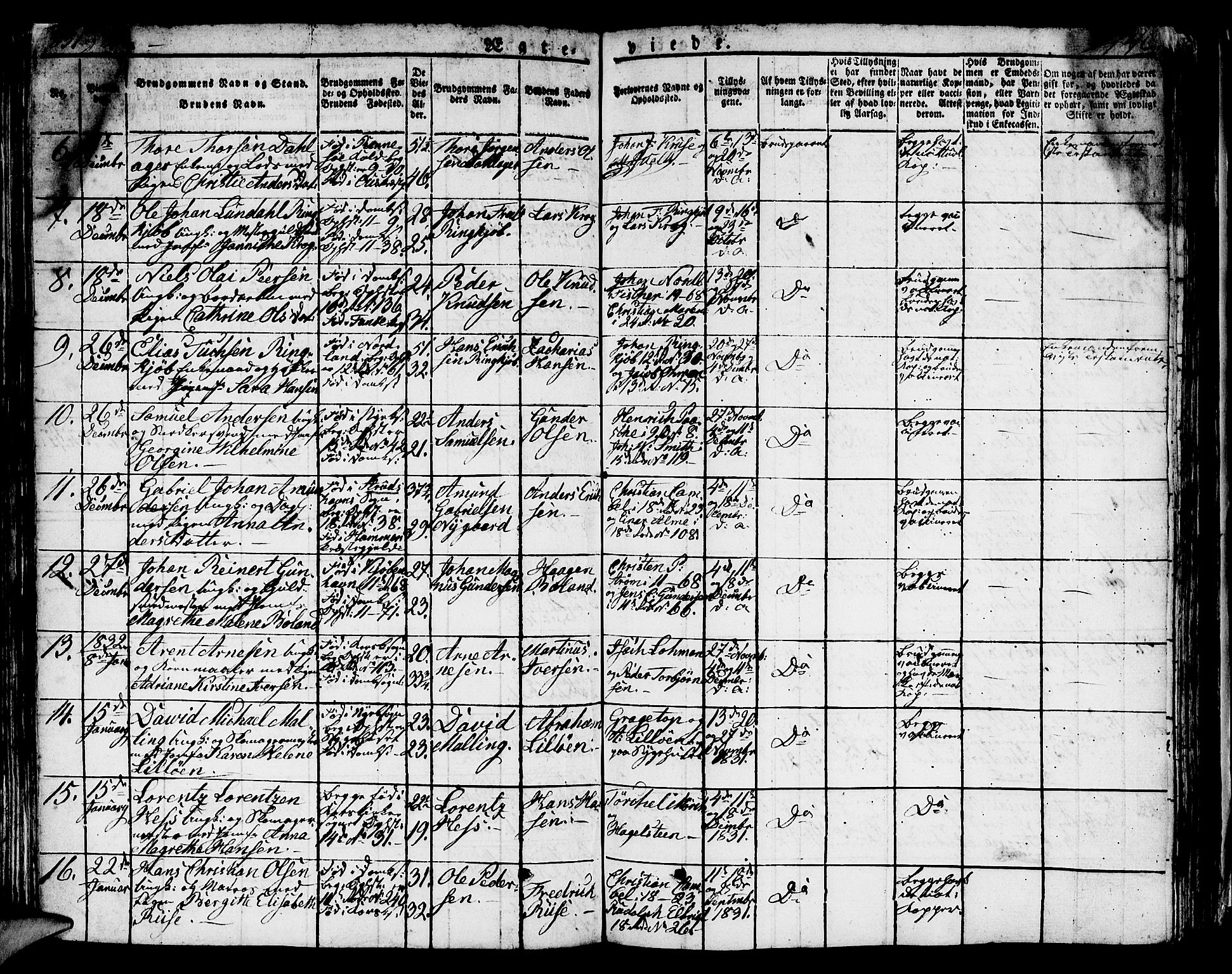 Domkirken sokneprestembete, AV/SAB-A-74801/H/Hab/L0002: Parish register (copy) no. A 2, 1821-1839, p. 442