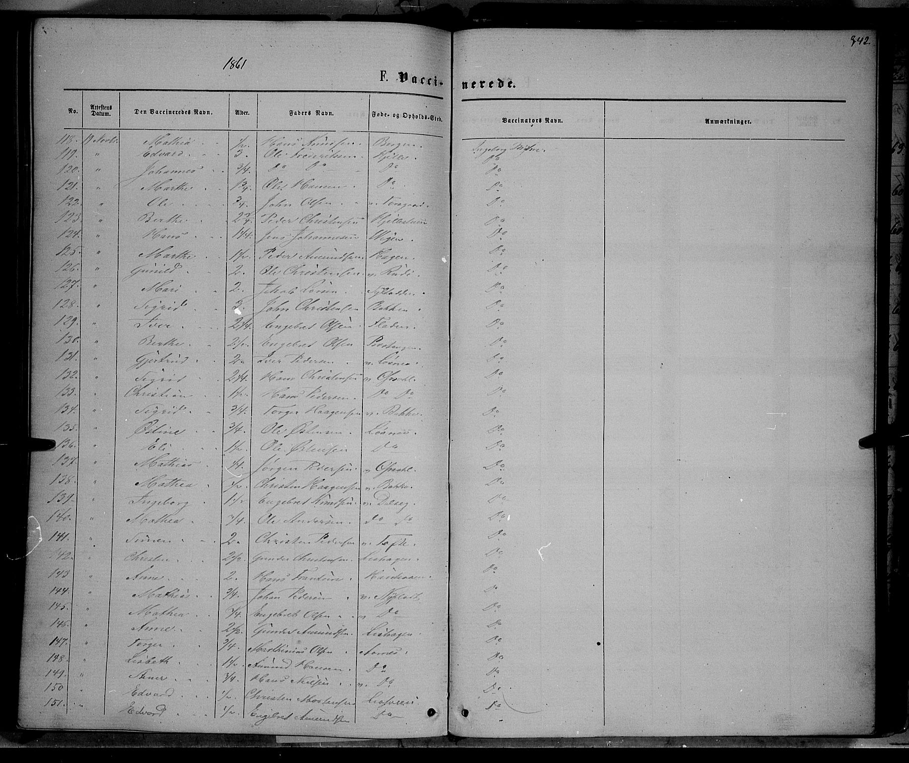 Ringebu prestekontor, SAH/PREST-082/H/Ha/Haa/L0007: Parish register (official) no. 7, 1860-1877, p. 342