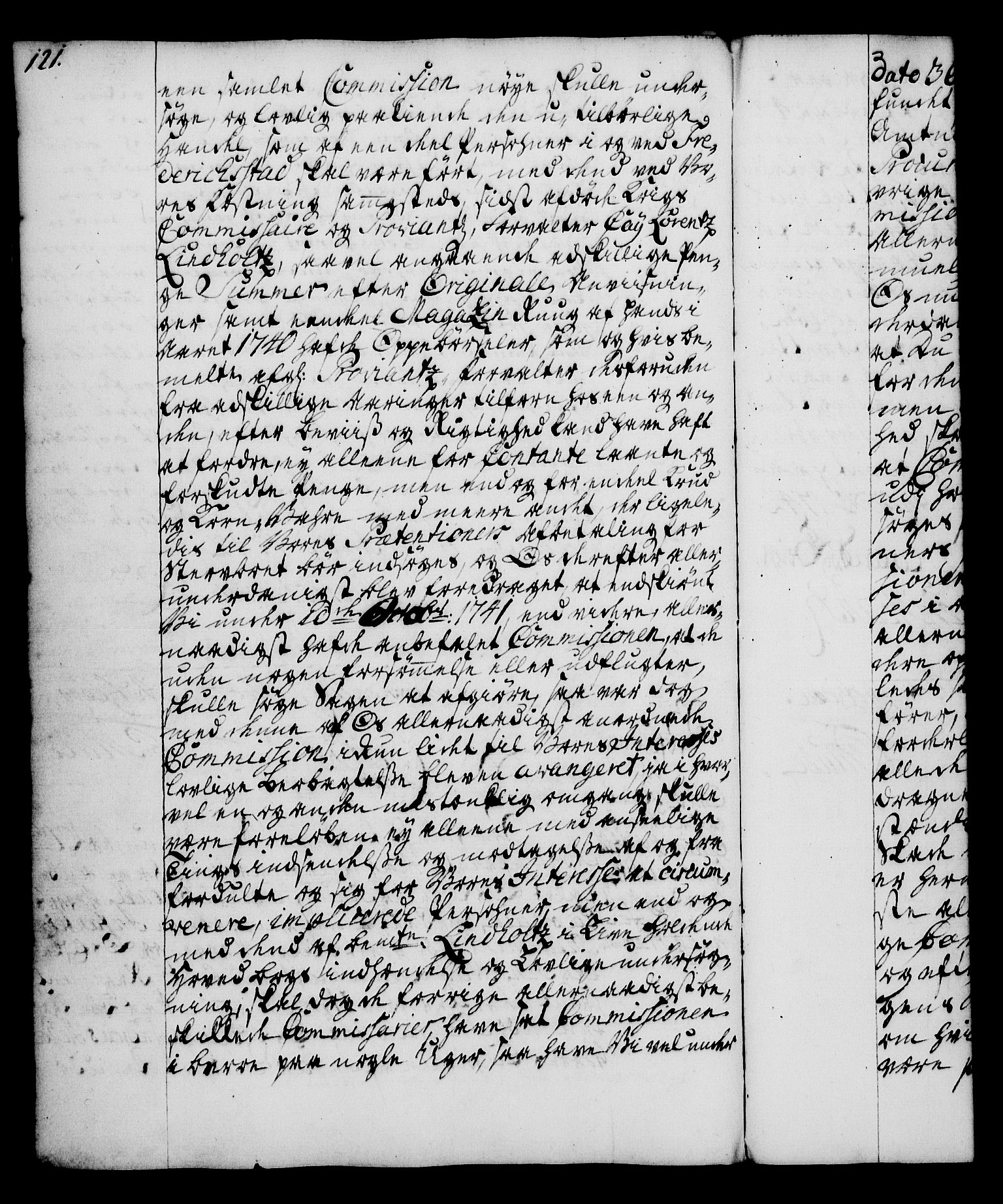 Rentekammeret, Kammerkanselliet, RA/EA-3111/G/Gg/Gga/L0005: Norsk ekspedisjonsprotokoll med register (merket RK 53.5), 1741-1749, p. 121