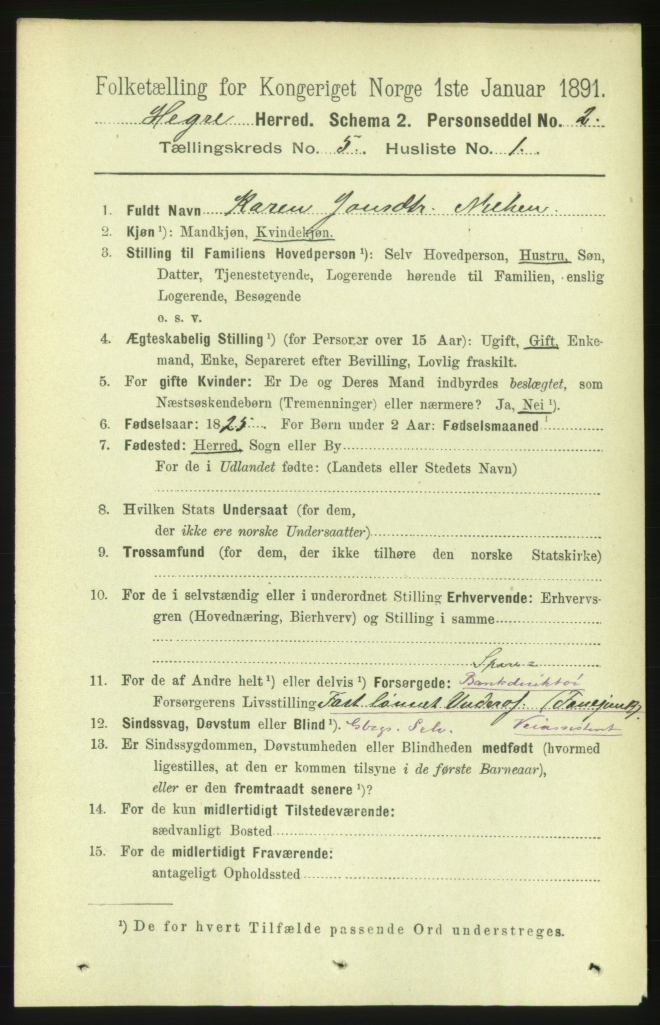 RA, 1891 census for 1712 Hegra, 1891, p. 2011