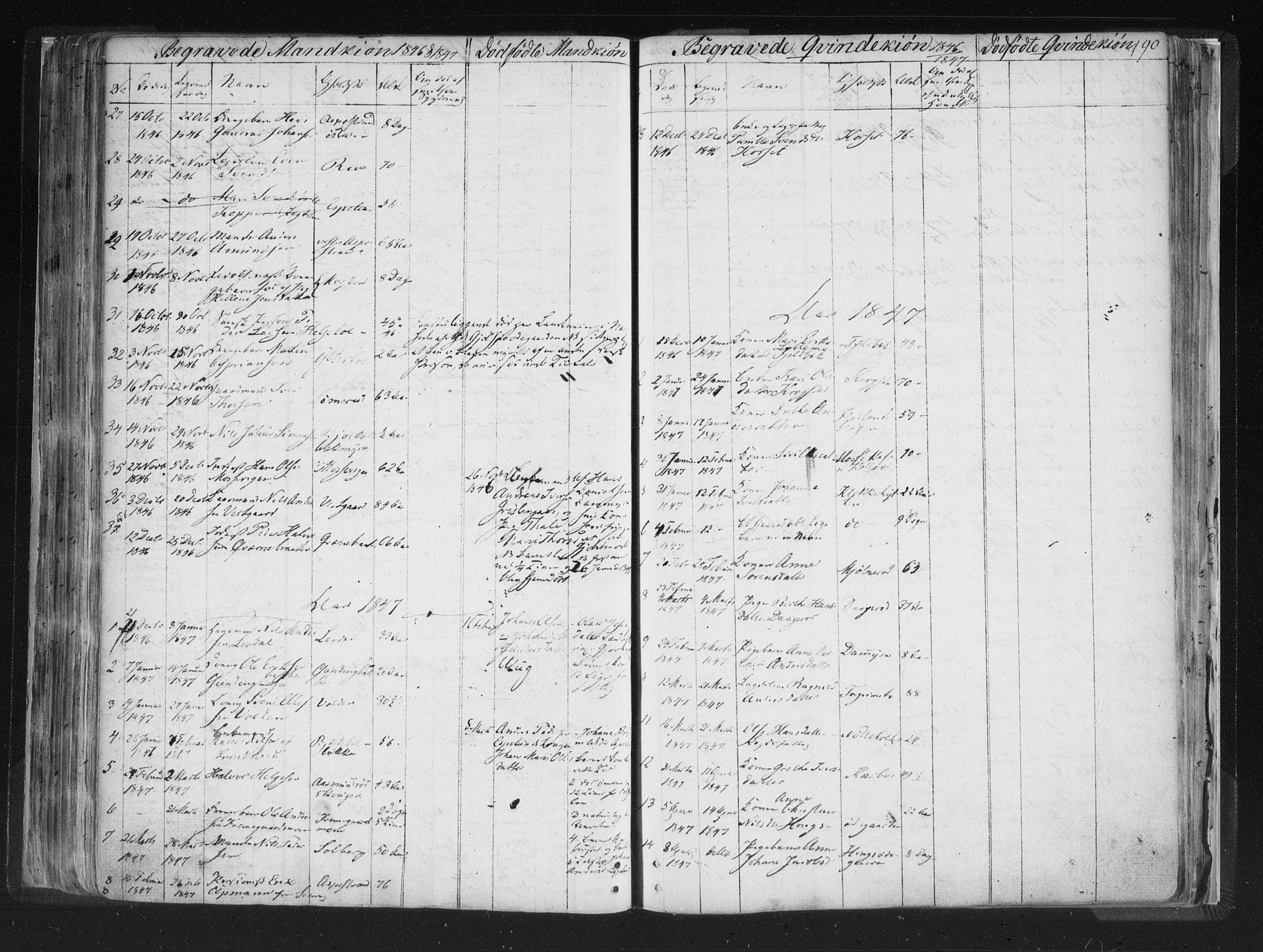 Aremark prestekontor Kirkebøker, SAO/A-10899/F/Fc/L0002: Parish register (official) no. III 2, 1834-1849, p. 190