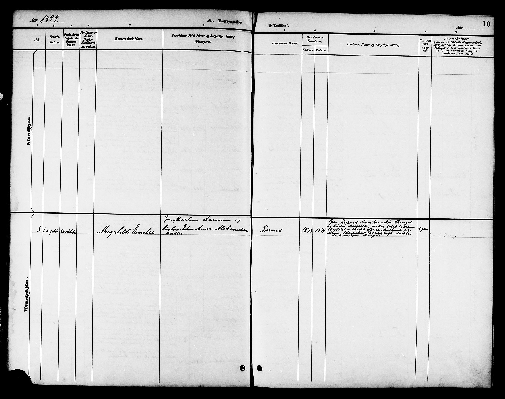 Ministerialprotokoller, klokkerbøker og fødselsregistre - Nord-Trøndelag, AV/SAT-A-1458/783/L0662: Parish register (copy) no. 783C02, 1894-1919, p. 10