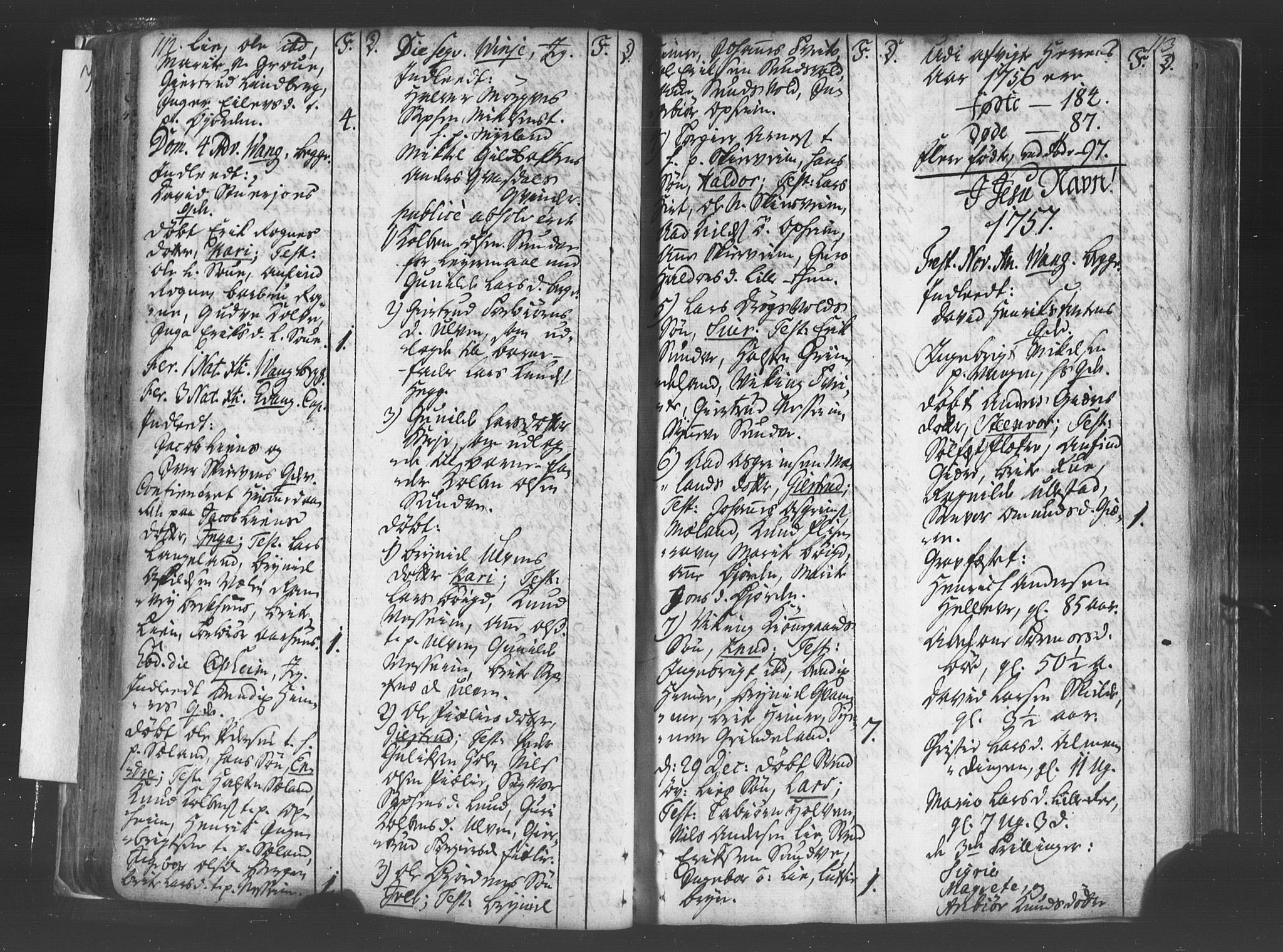 Voss sokneprestembete, SAB/A-79001/H/Haa: Parish register (official) no. A 8, 1752-1780, p. 112-113