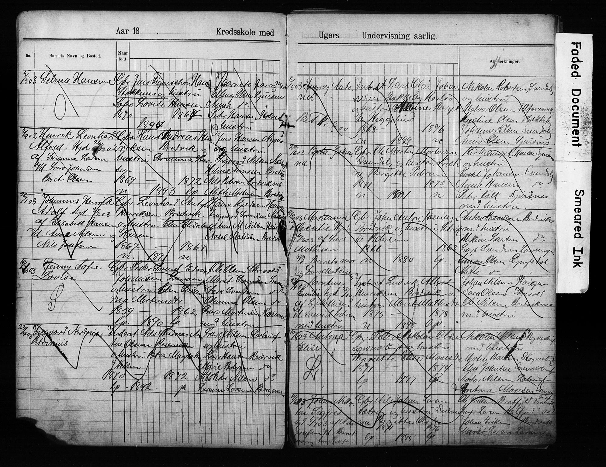 Lyngen sokneprestembete, AV/SATØ-S-1289/H/Ha/L0052/0001: Baptism register no. 52.1, 1895-1914