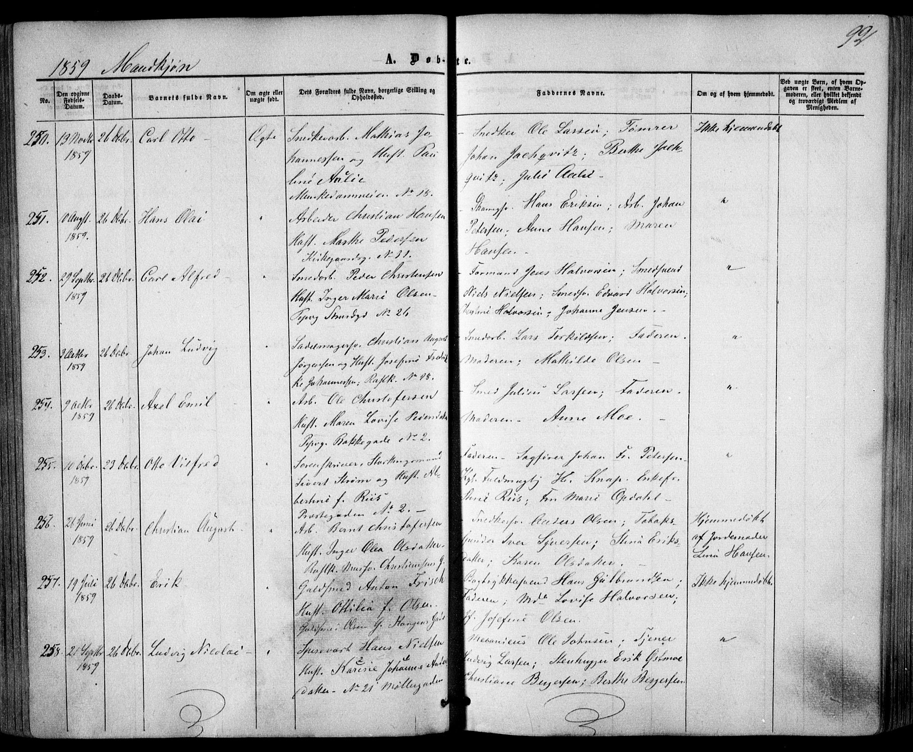 Trefoldighet prestekontor Kirkebøker, SAO/A-10882/F/Fa/L0001: Parish register (official) no. I 1, 1858-1863, p. 92