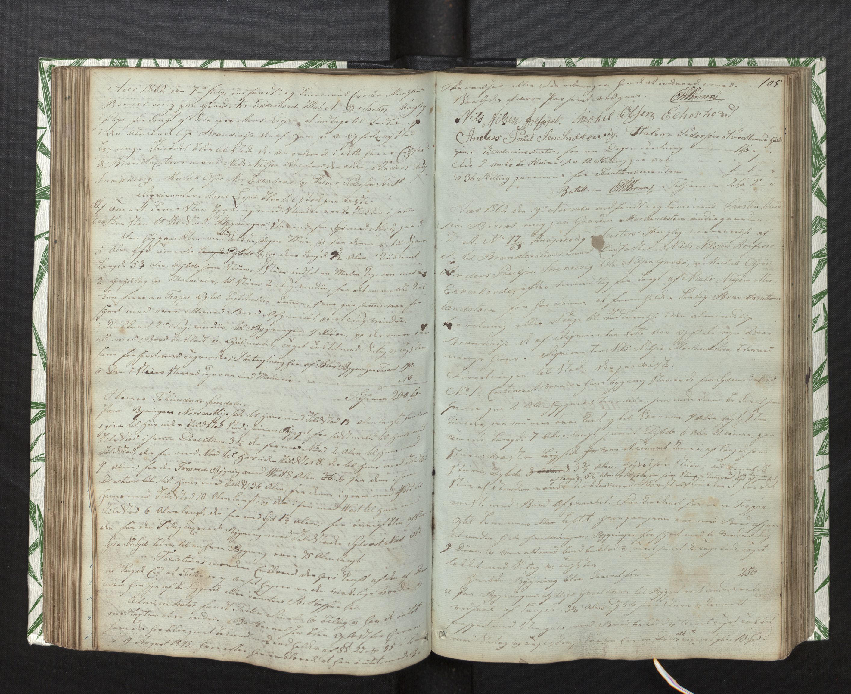 Lensmannen i Fjell, AV/SAB-A-32301/0012/L0001: Branntakstprotokoll, 1846-1877, p. 104b-105a