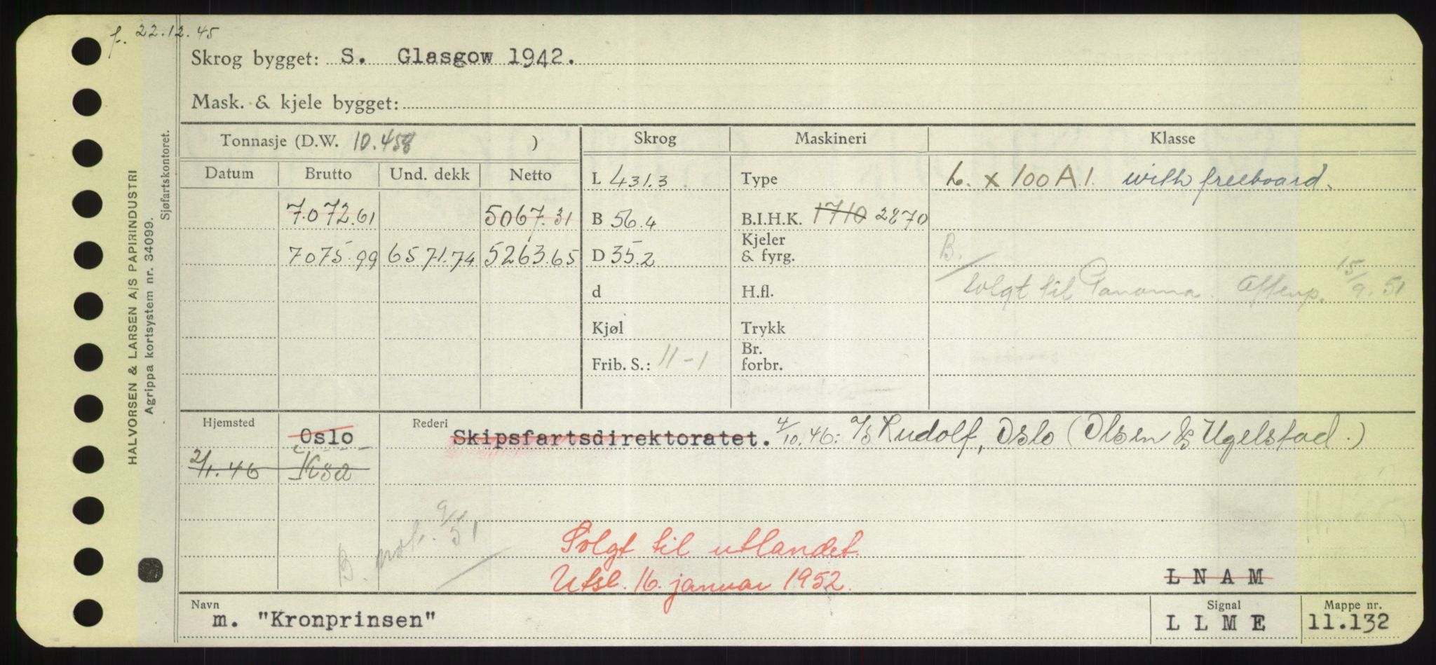 Sjøfartsdirektoratet med forløpere, Skipsmålingen, RA/S-1627/H/Hd/L0021: Fartøy, Kor-Kår, p. 211