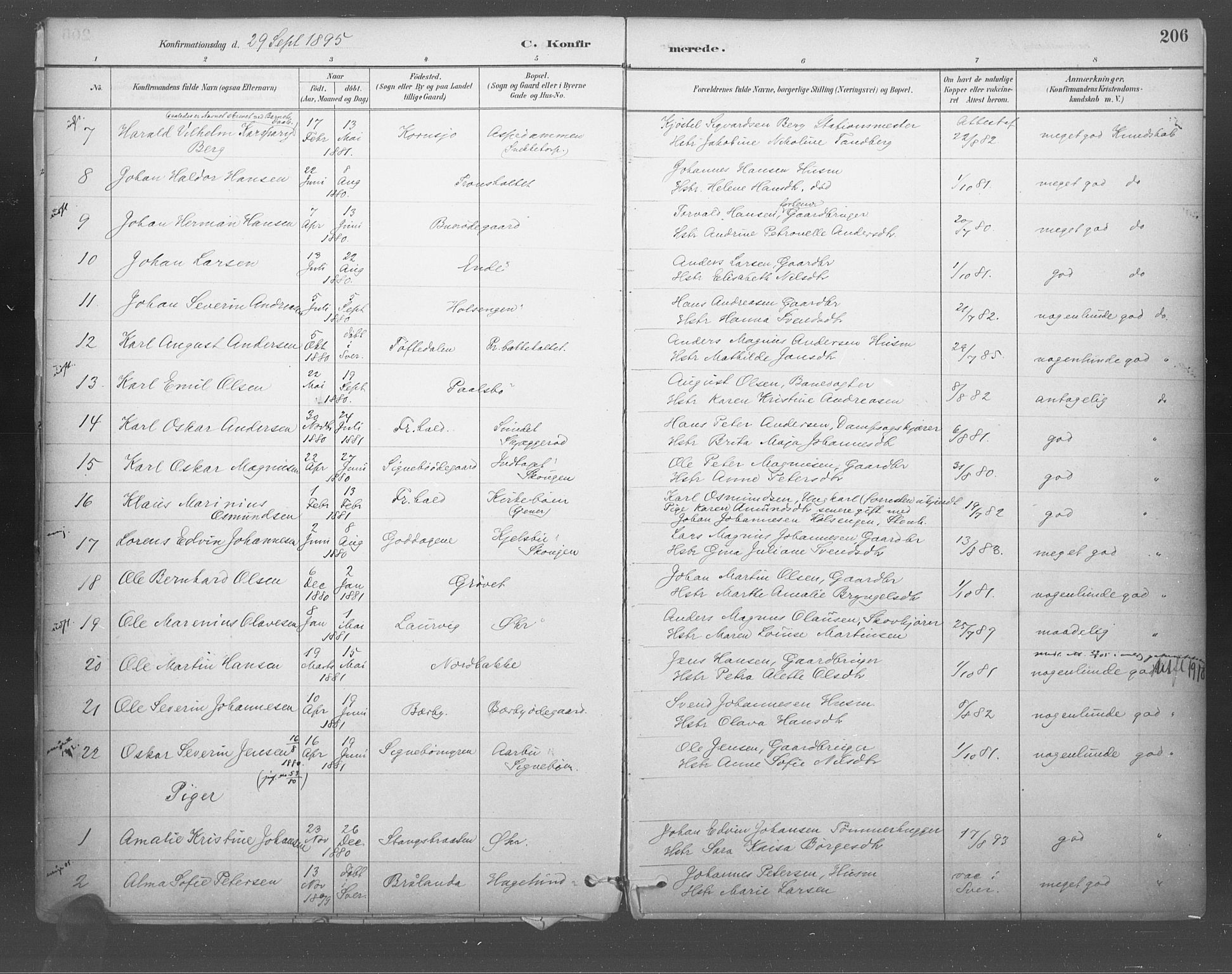 Idd prestekontor Kirkebøker, AV/SAO-A-10911/F/Fb/L0002: Parish register (official) no. II 2, 1882-1923, p. 206