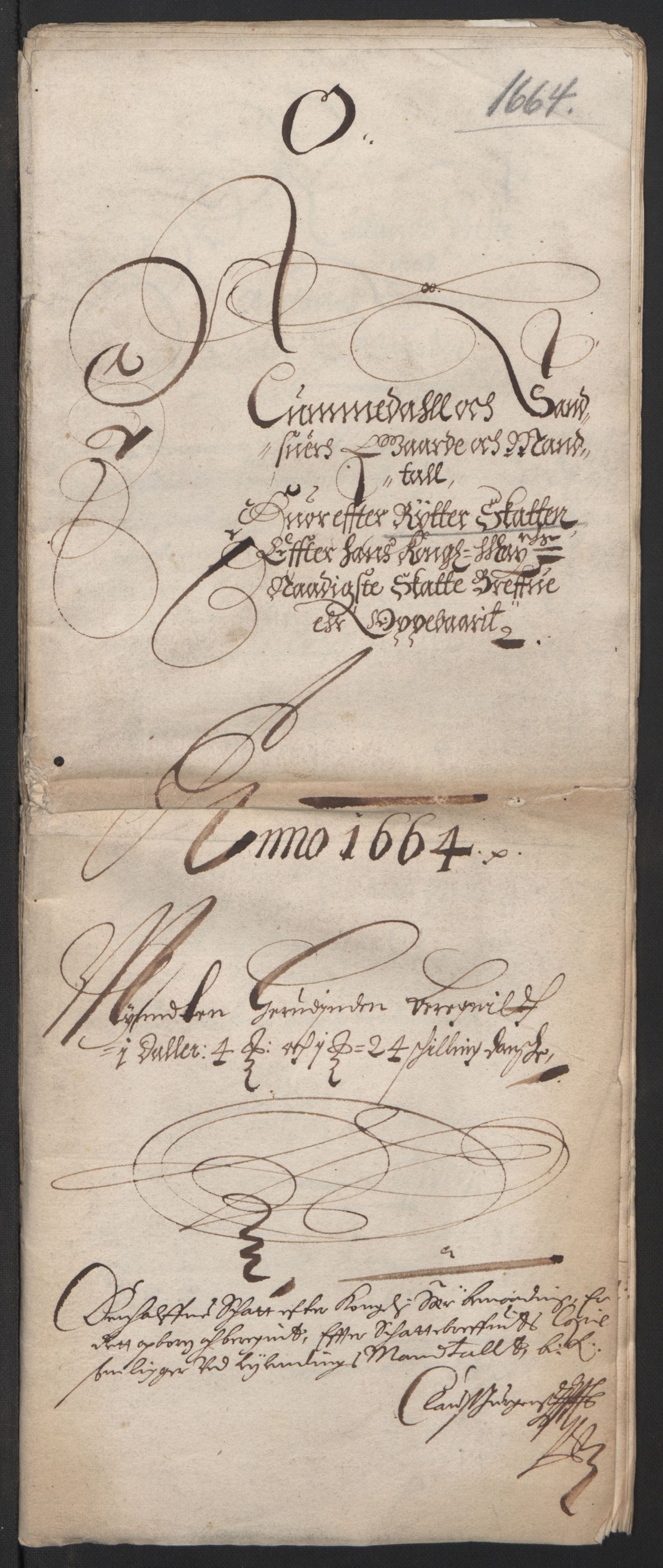 Rentekammeret inntil 1814, Reviderte regnskaper, Lensregnskaper, AV/RA-EA-5023/R/Rb/Rbn/L0006: Numedal og Sandsvær len, 1660-1664