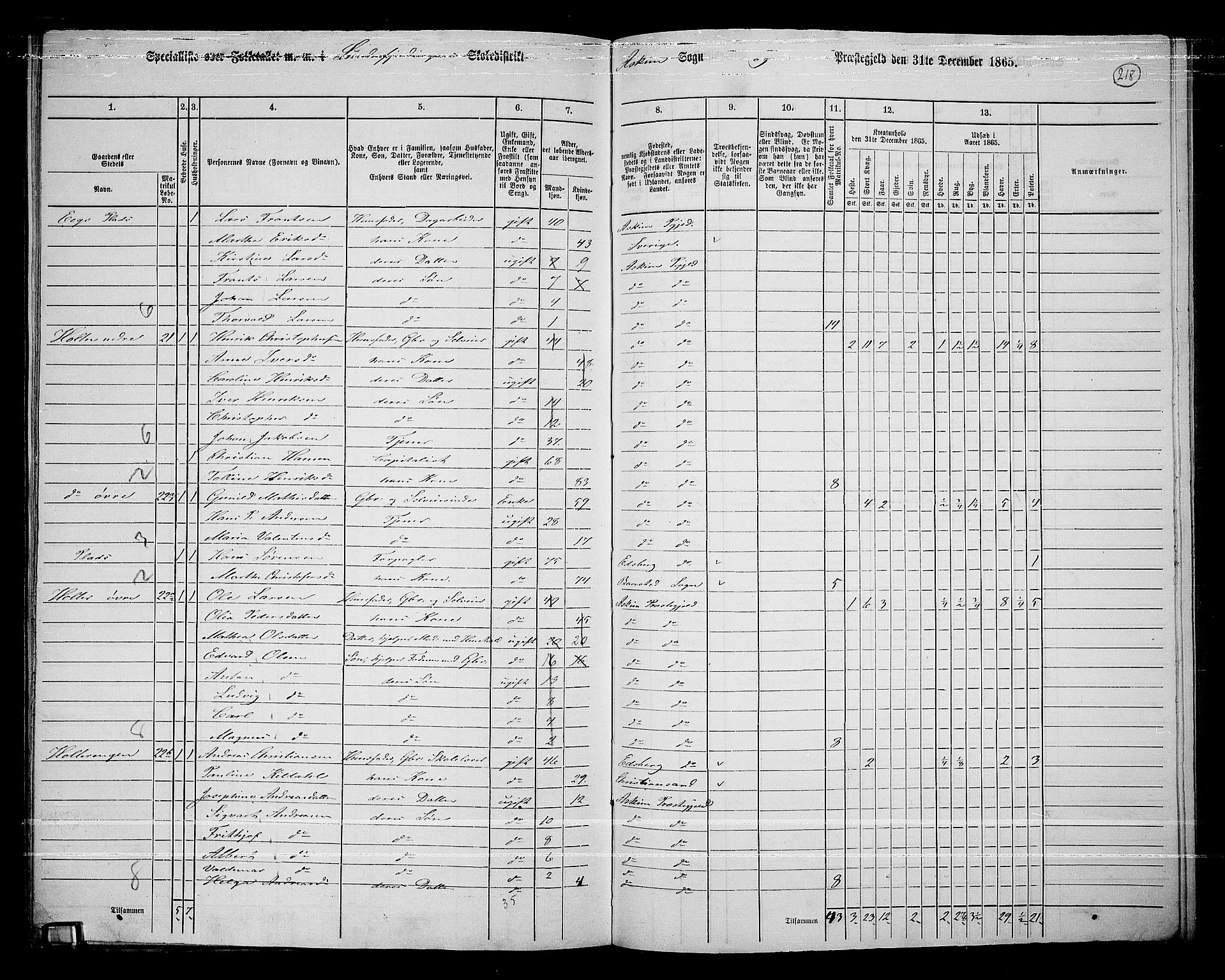 RA, 1865 census for Askim, 1865, p. 75