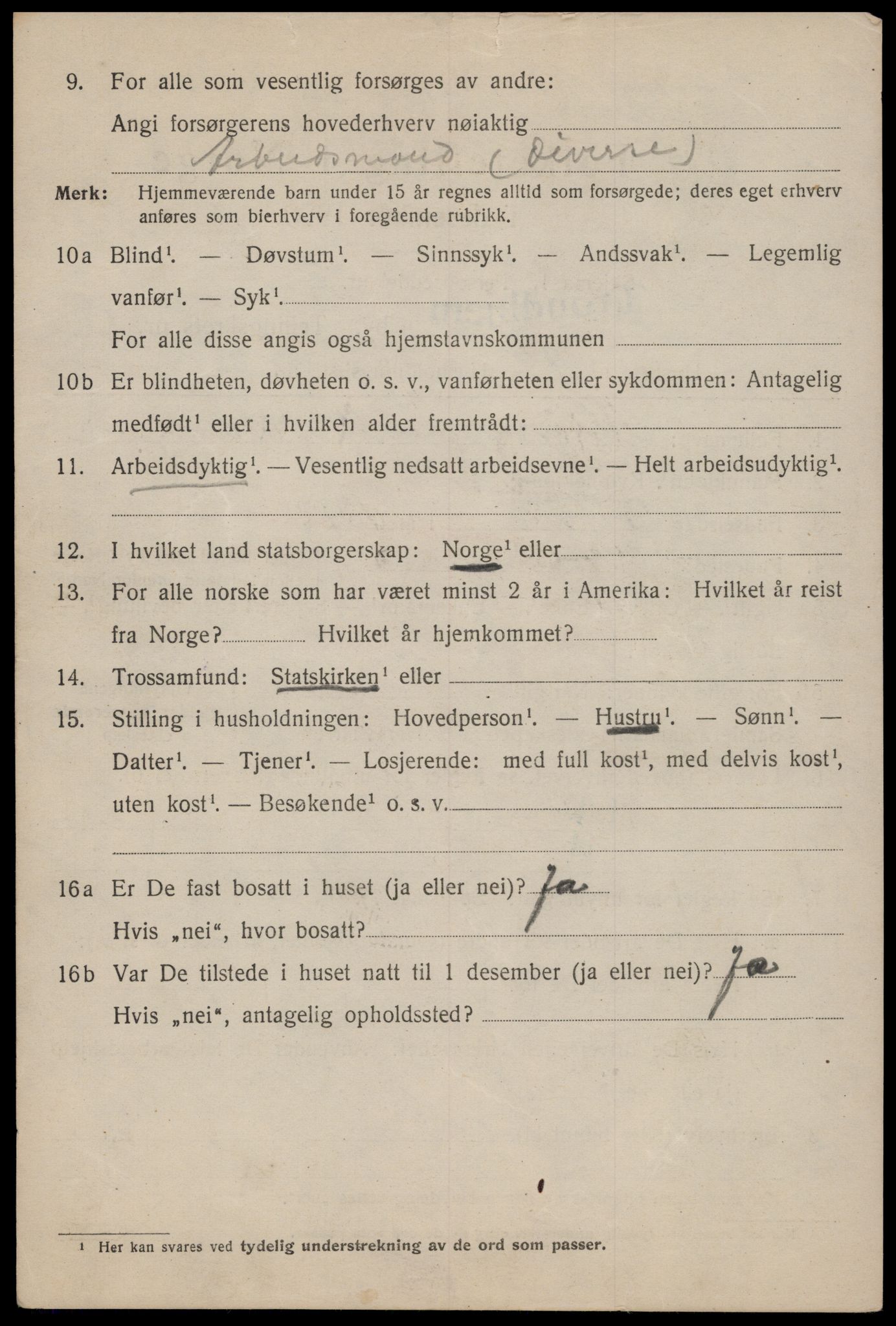 SAT, 1920 census for Trondheim, 1920, p. 59657