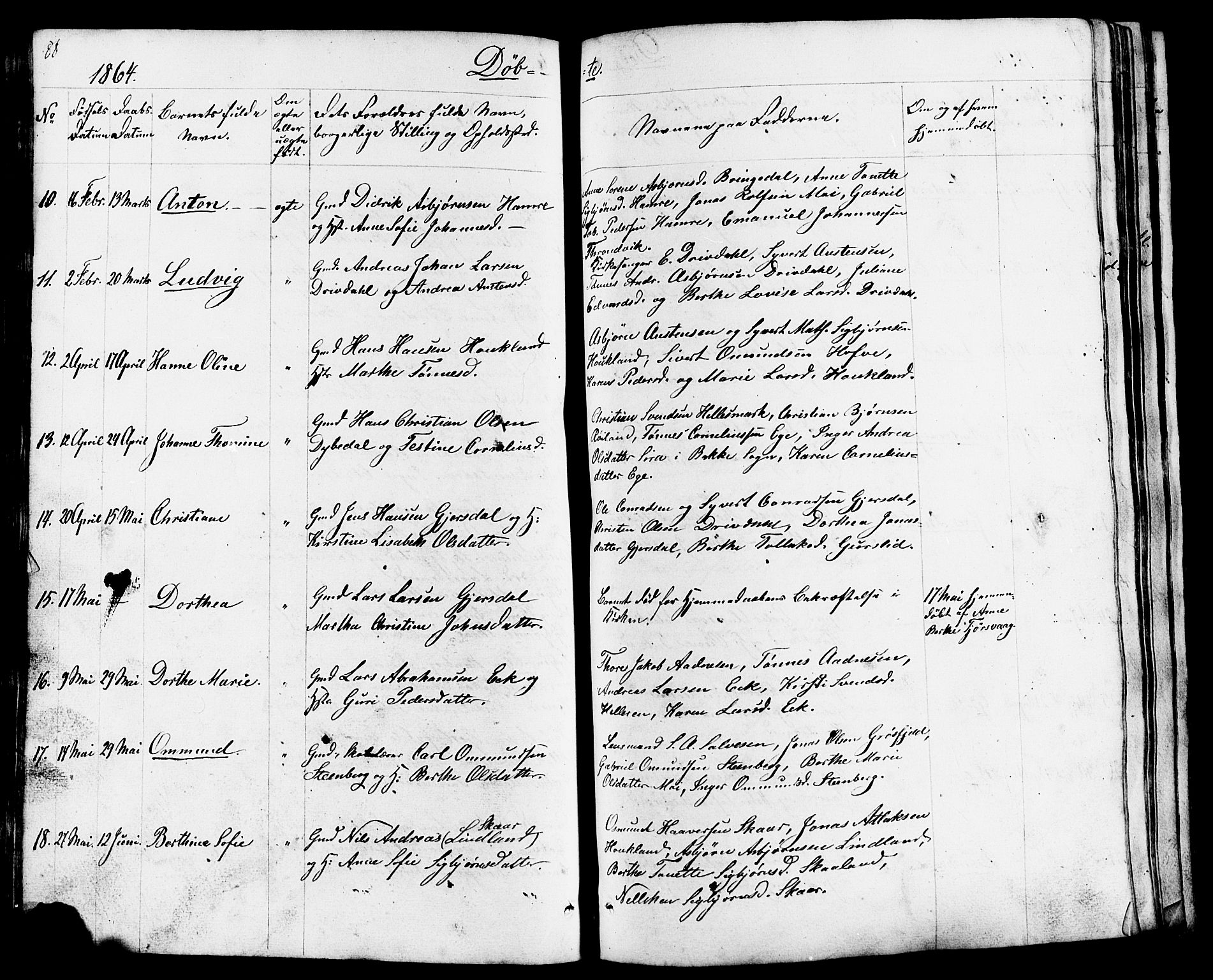 Lund sokneprestkontor, AV/SAST-A-101809/S07/L0003: Parish register (copy) no. B 3, 1848-1885, p. 88