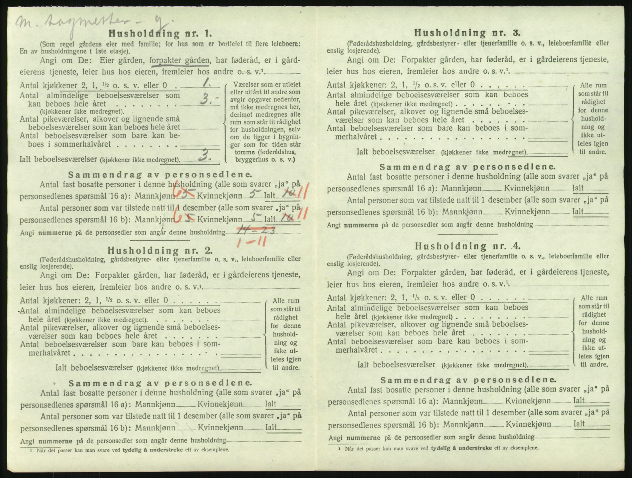 SAH, 1920 census for Romedal, 1920, p. 66