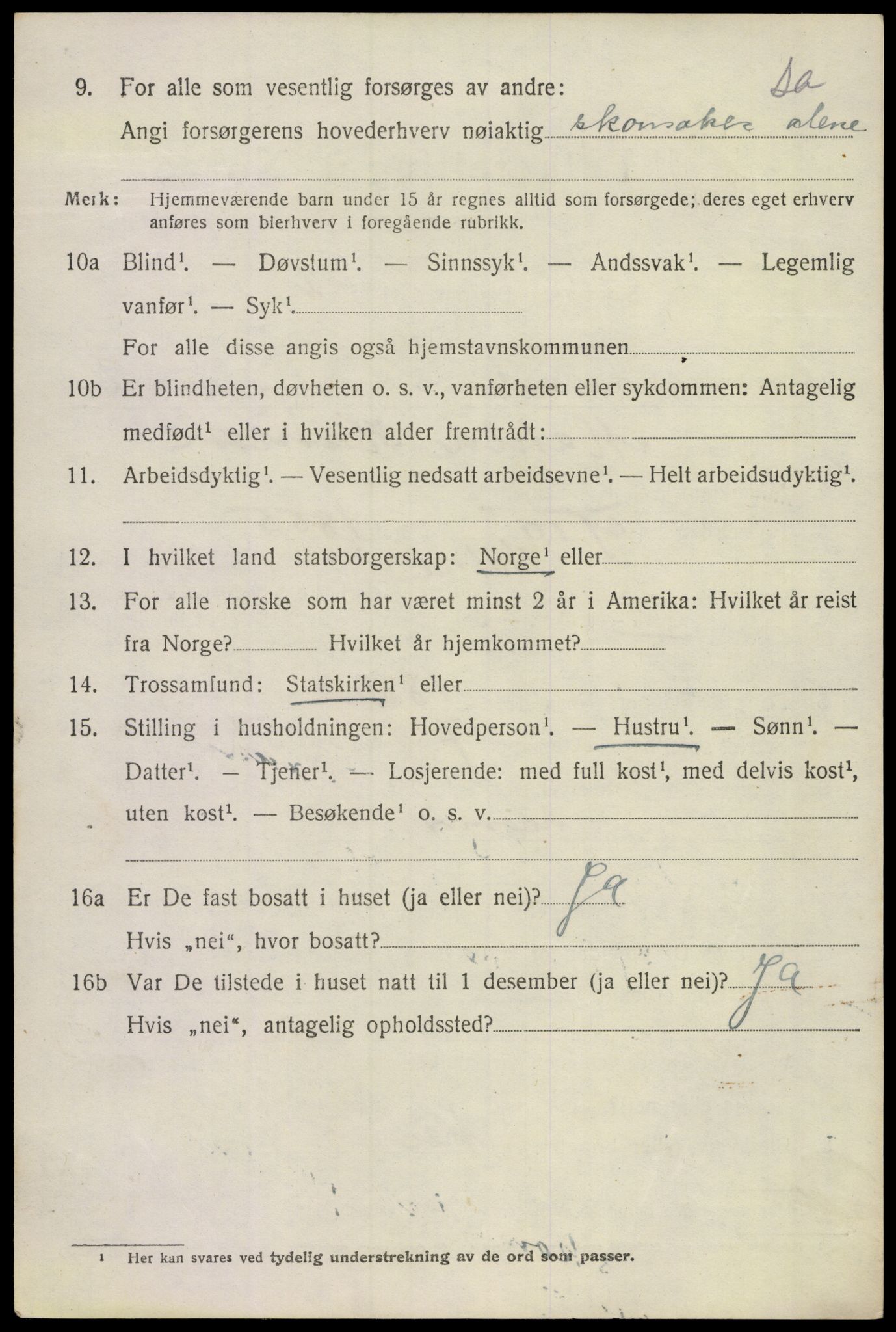 SAKO, 1920 census for Botne, 1920, p. 4236