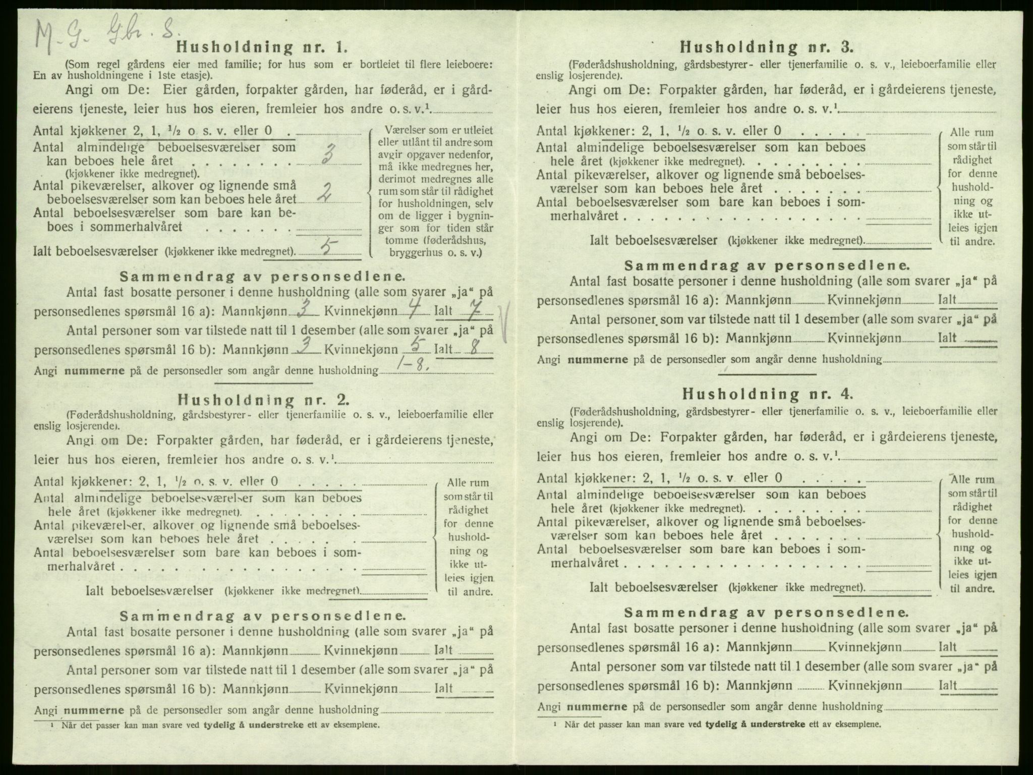 SAKO, 1920 census for Sem, 1920, p. 872