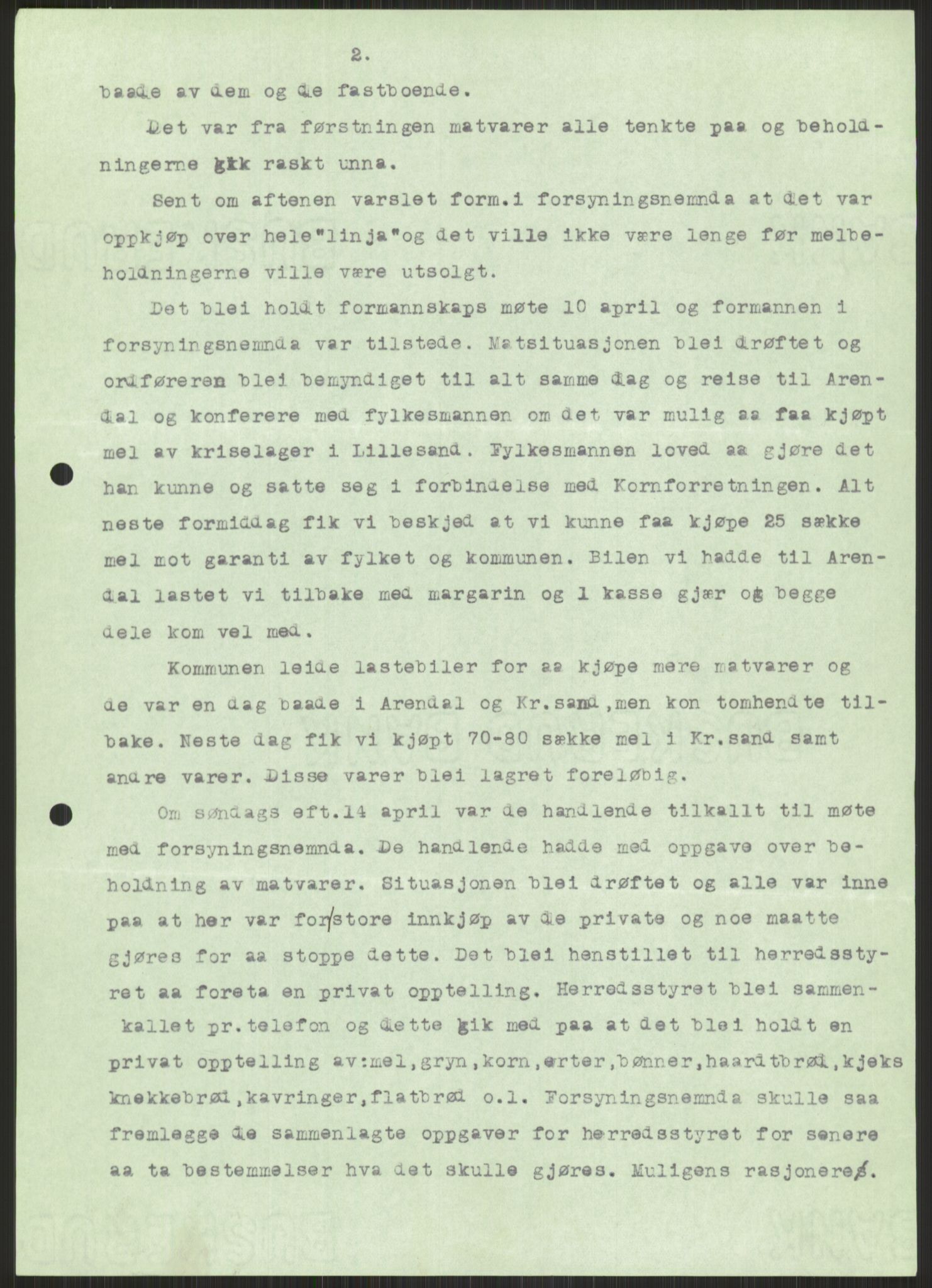 Forsvaret, Forsvarets krigshistoriske avdeling, AV/RA-RAFA-2017/Y/Ya/L0014: II-C-11-31 - Fylkesmenn.  Rapporter om krigsbegivenhetene 1940., 1940, p. 761