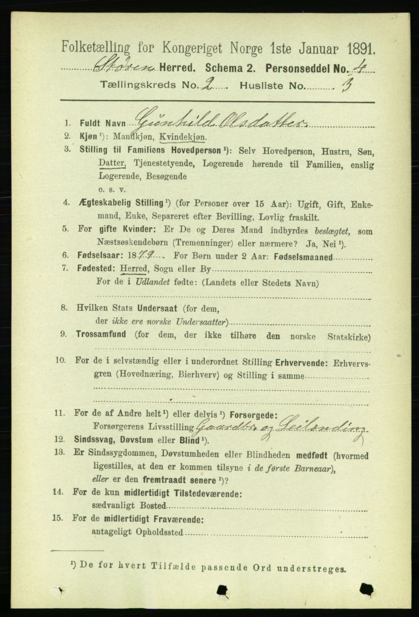 RA, 1891 census for 1648 Støren, 1891, p. 429