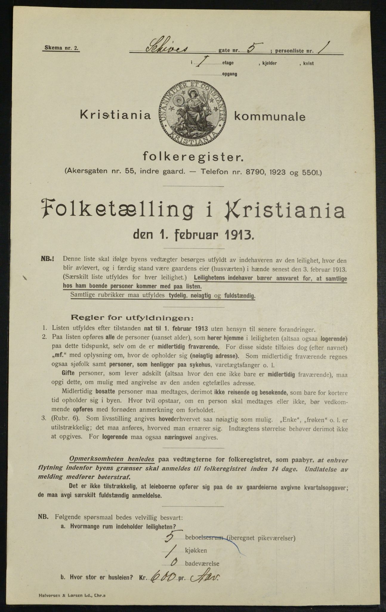 OBA, Municipal Census 1913 for Kristiania, 1913, p. 89566