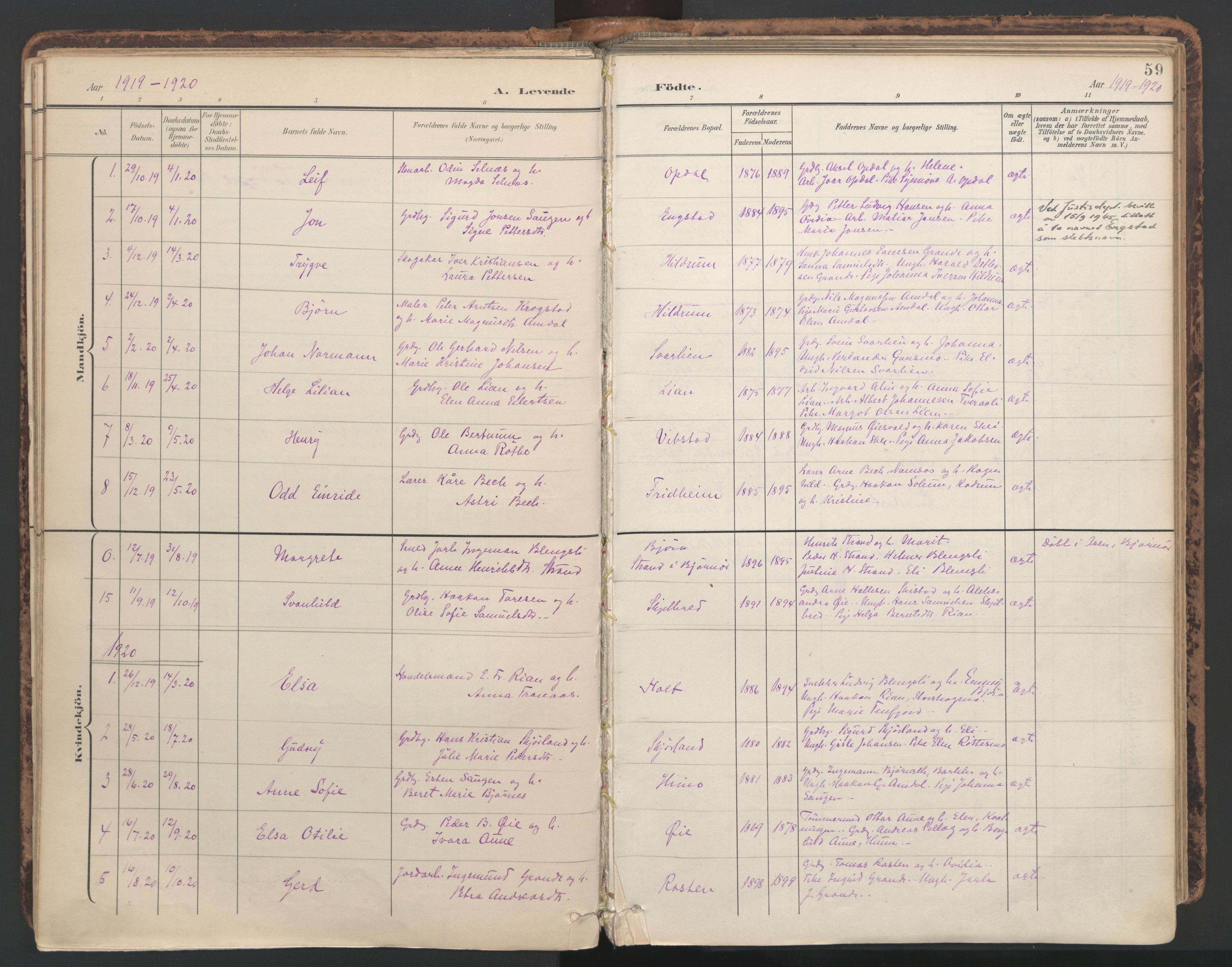 Ministerialprotokoller, klokkerbøker og fødselsregistre - Nord-Trøndelag, SAT/A-1458/764/L0556: Parish register (official) no. 764A11, 1897-1924, p. 59