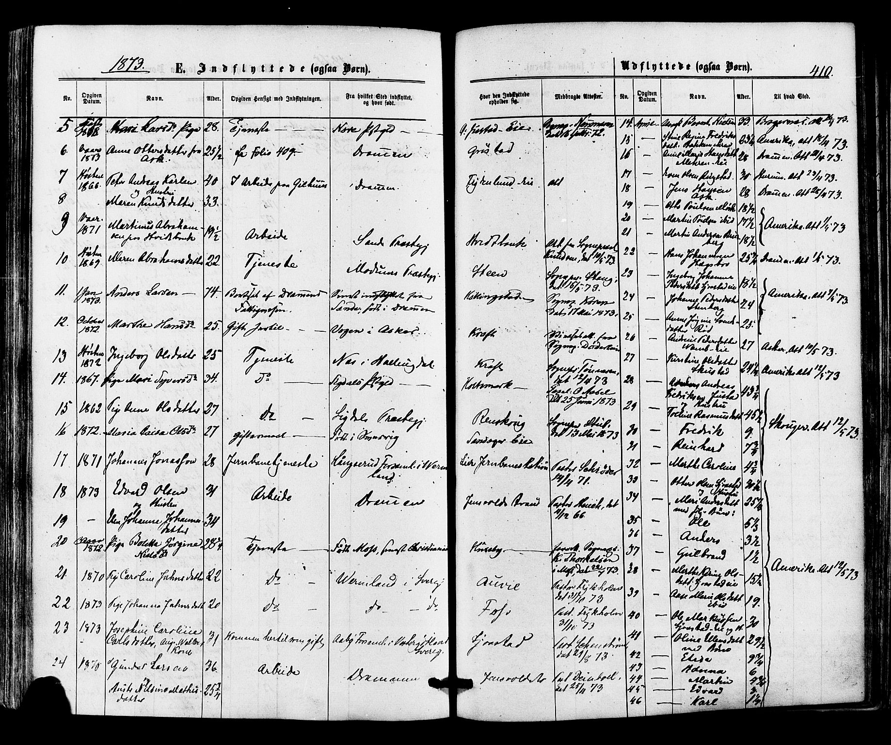 Lier kirkebøker, AV/SAKO-A-230/F/Fa/L0013: Parish register (official) no. I 13, 1865-1874, p. 410