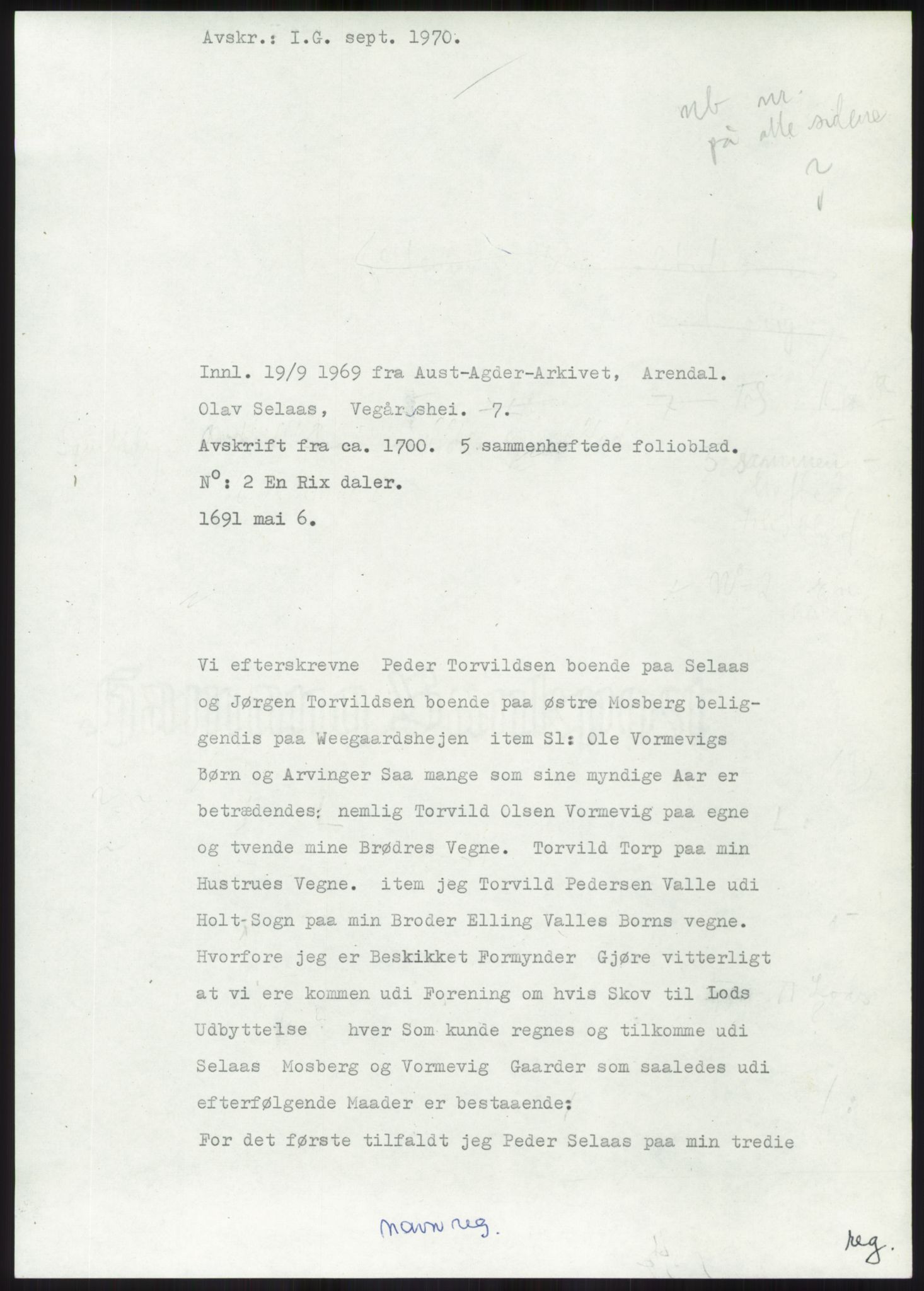 Samlinger til kildeutgivelse, Diplomavskriftsamlingen, RA/EA-4053/H/Ha, p. 1978