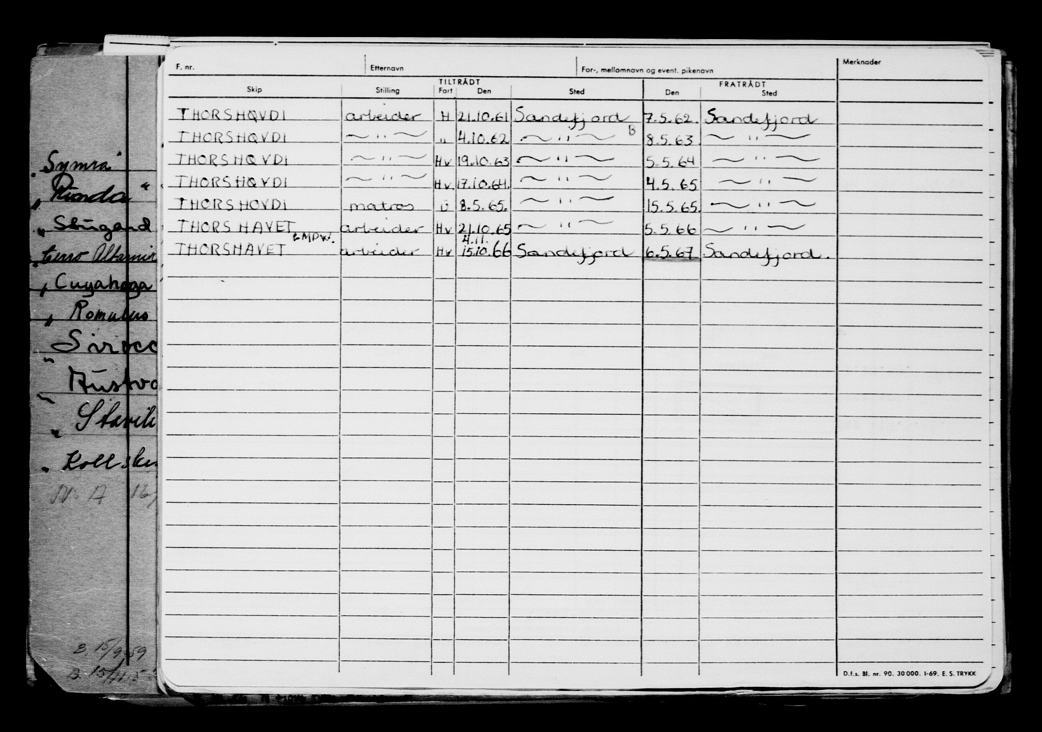 Direktoratet for sjømenn, AV/RA-S-3545/G/Gb/L0141: Hovedkort, 1916, p. 424