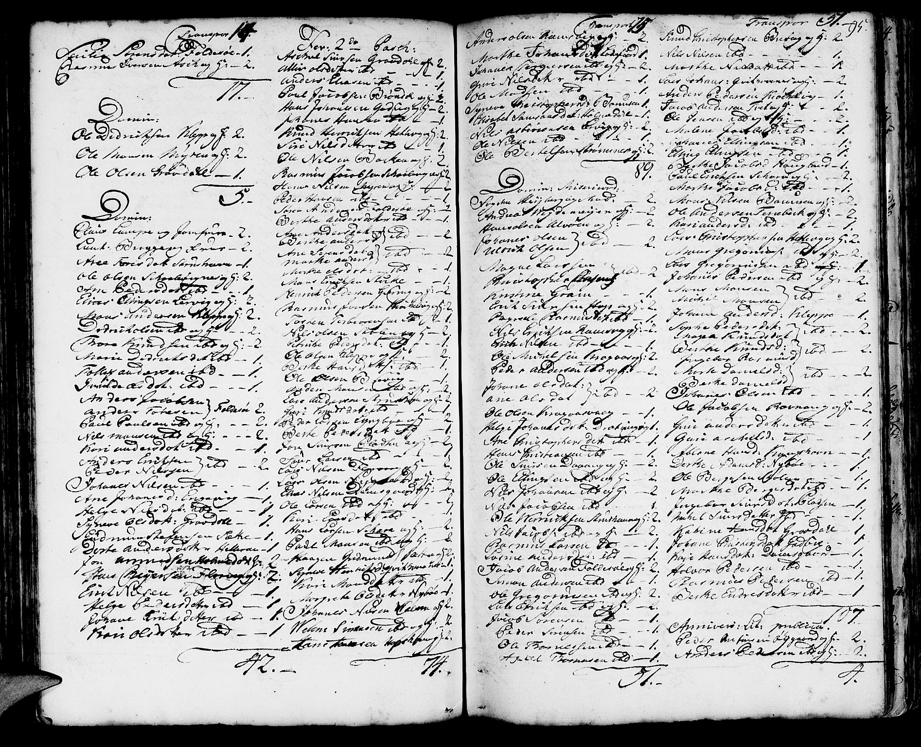 Askøy Sokneprestembete, AV/SAB-A-74101/H/Ha/Haa/Haaa/L0001: Parish register (official) no. A 1, 1742-1818, p. 95