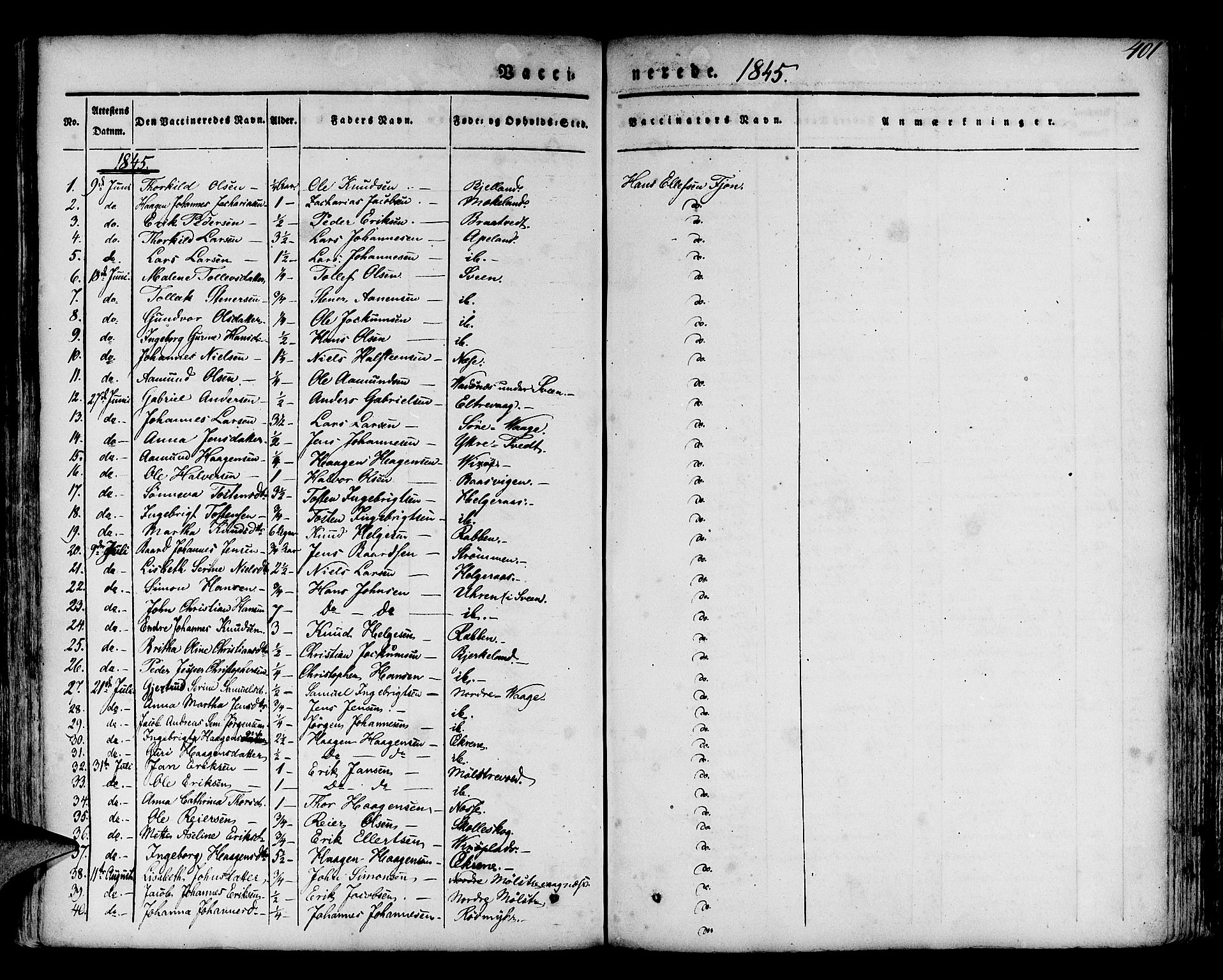 Finnås sokneprestembete, SAB/A-99925/H/Ha/Haa/Haaa/L0006: Parish register (official) no. A 6, 1836-1850, p. 401