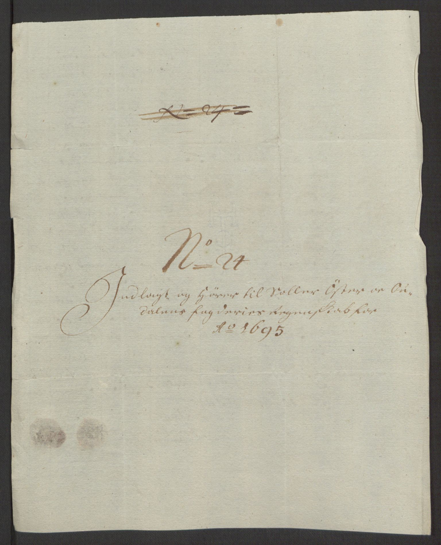 Rentekammeret inntil 1814, Reviderte regnskaper, Fogderegnskap, AV/RA-EA-4092/R13/L0833: Fogderegnskap Solør, Odal og Østerdal, 1695, p. 324