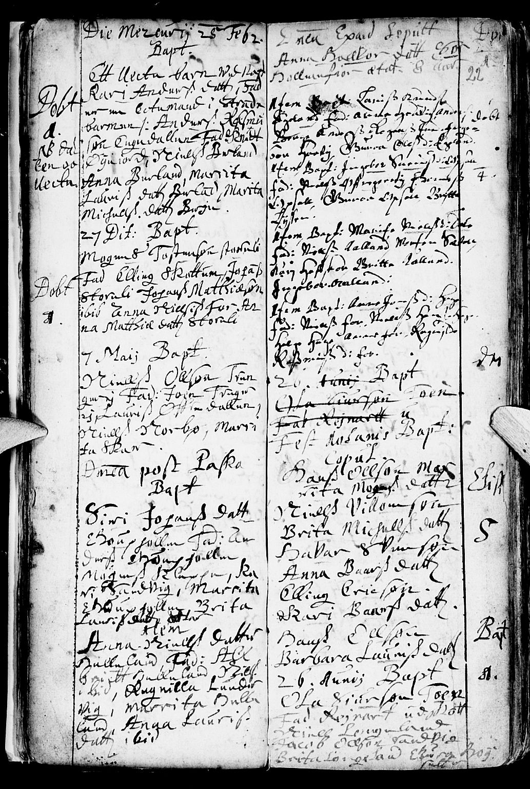 Os sokneprestembete, AV/SAB-A-99929: Parish register (official) no. A 6, 1669-1719, p. 22