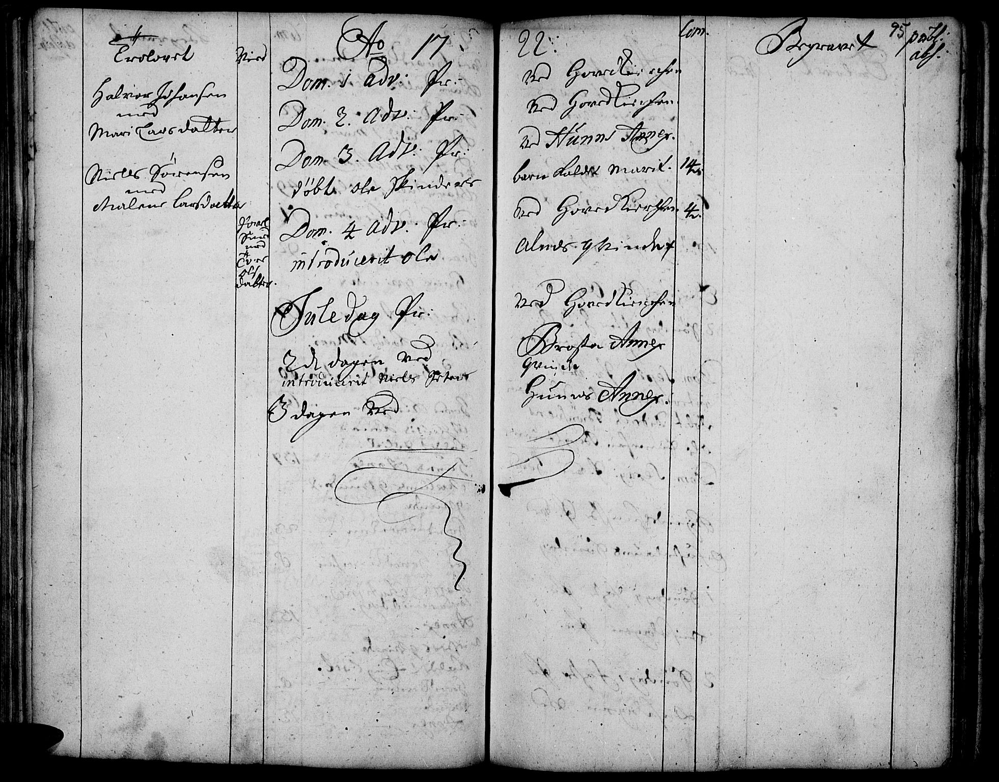 Vardal prestekontor, SAH/PREST-100/H/Ha/Haa/L0001: Parish register (official) no. 1, 1706-1748, p. 95
