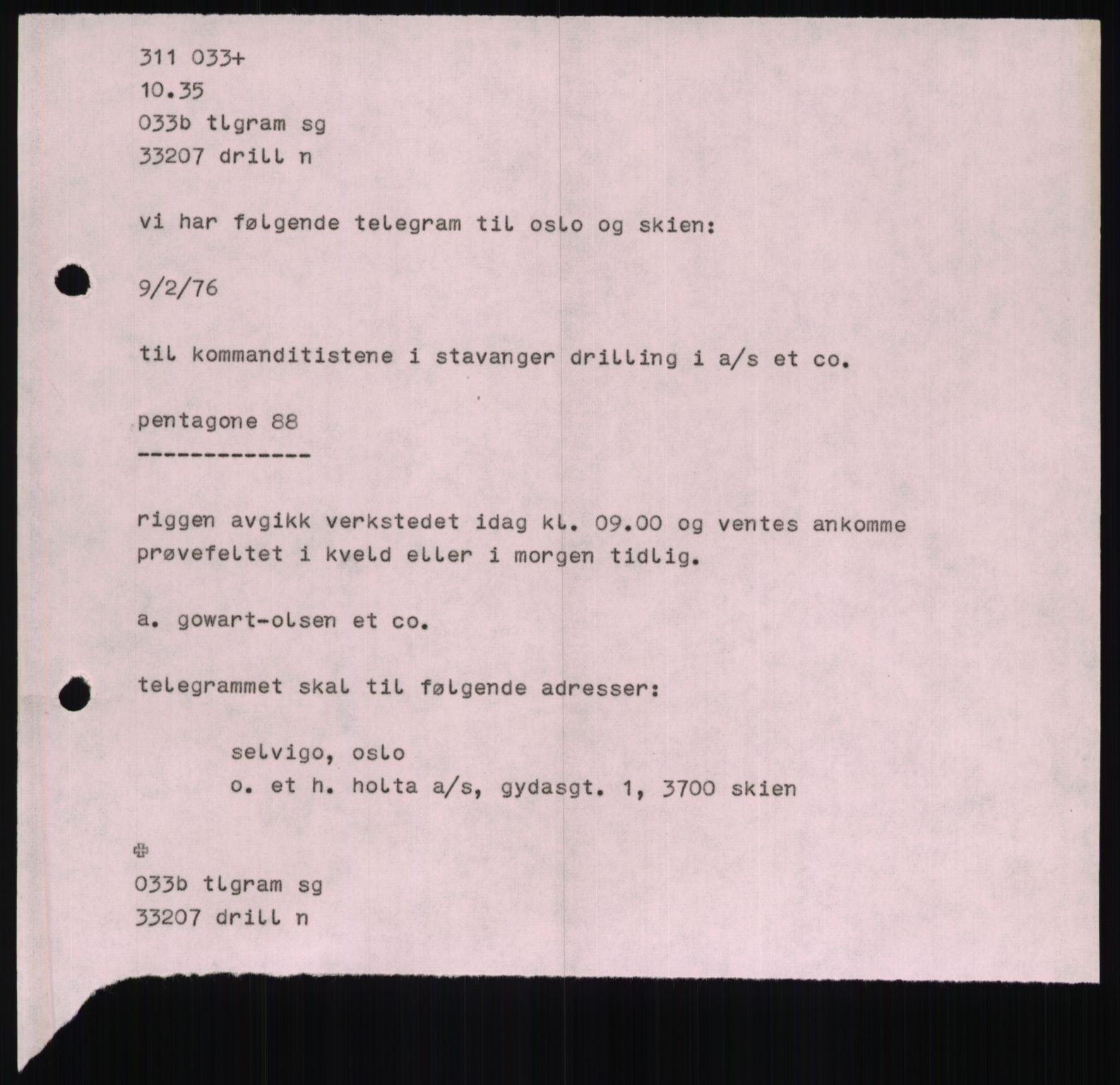 Pa 1503 - Stavanger Drilling AS, AV/SAST-A-101906/D/L0006: Korrespondanse og saksdokumenter, 1974-1984, p. 1262