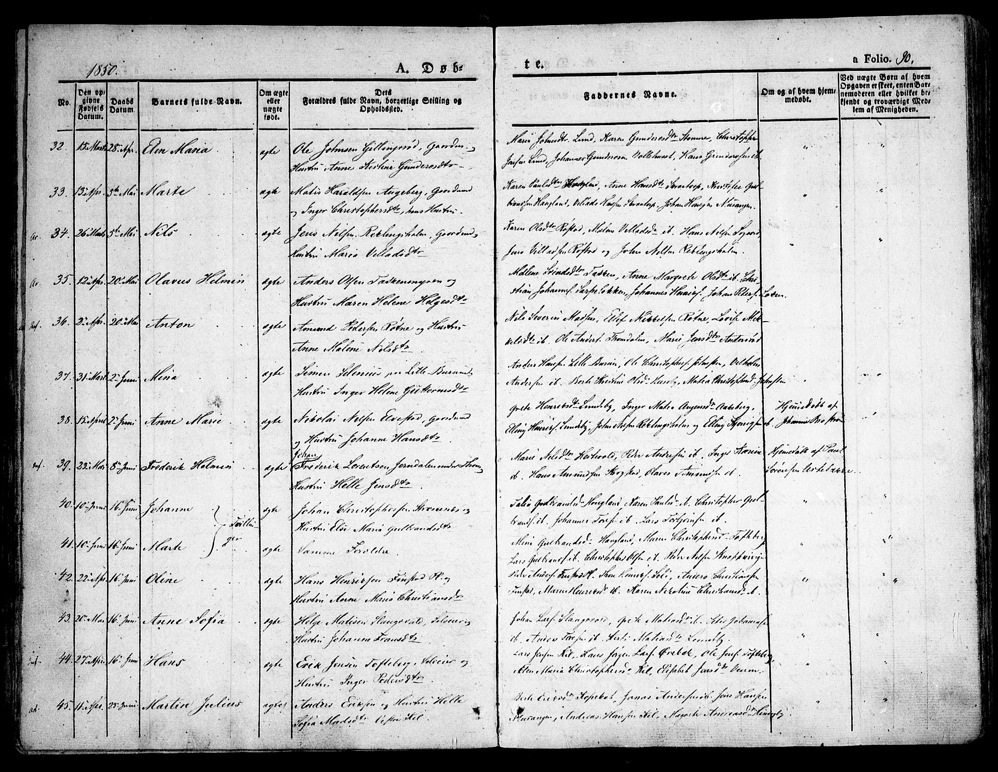 Råde prestekontor kirkebøker, AV/SAO-A-2009/F/Fa/L0005: Parish register (official) no. 5, 1830-1853, p. 90